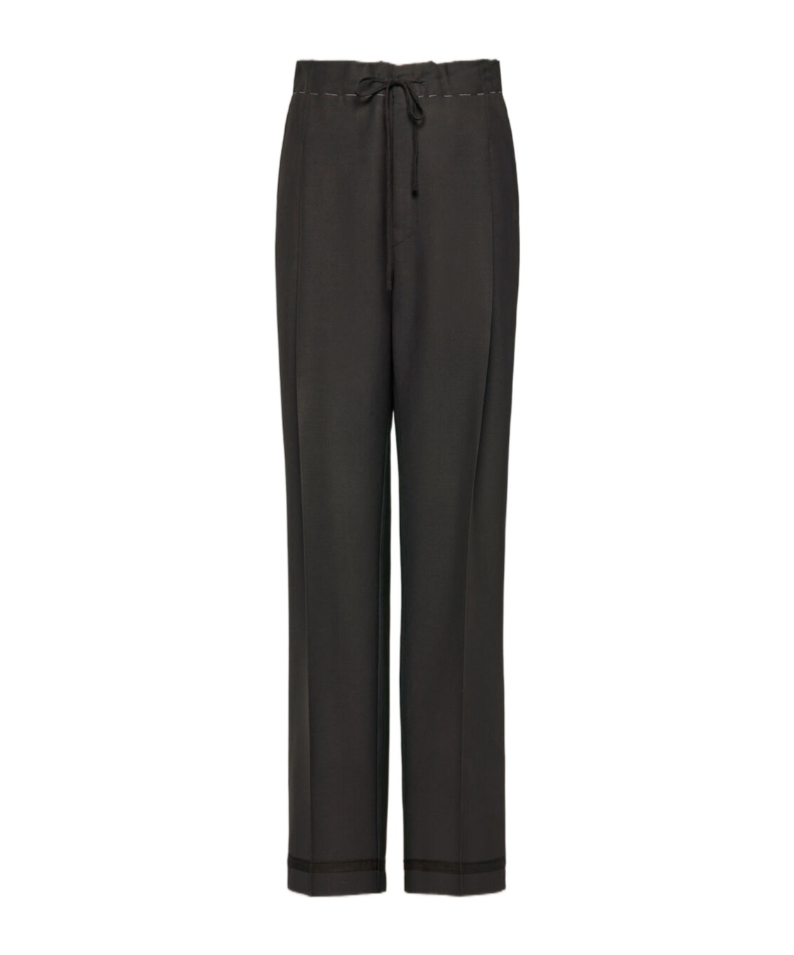 Maison Margiela Drawstring Casual Pants In Black