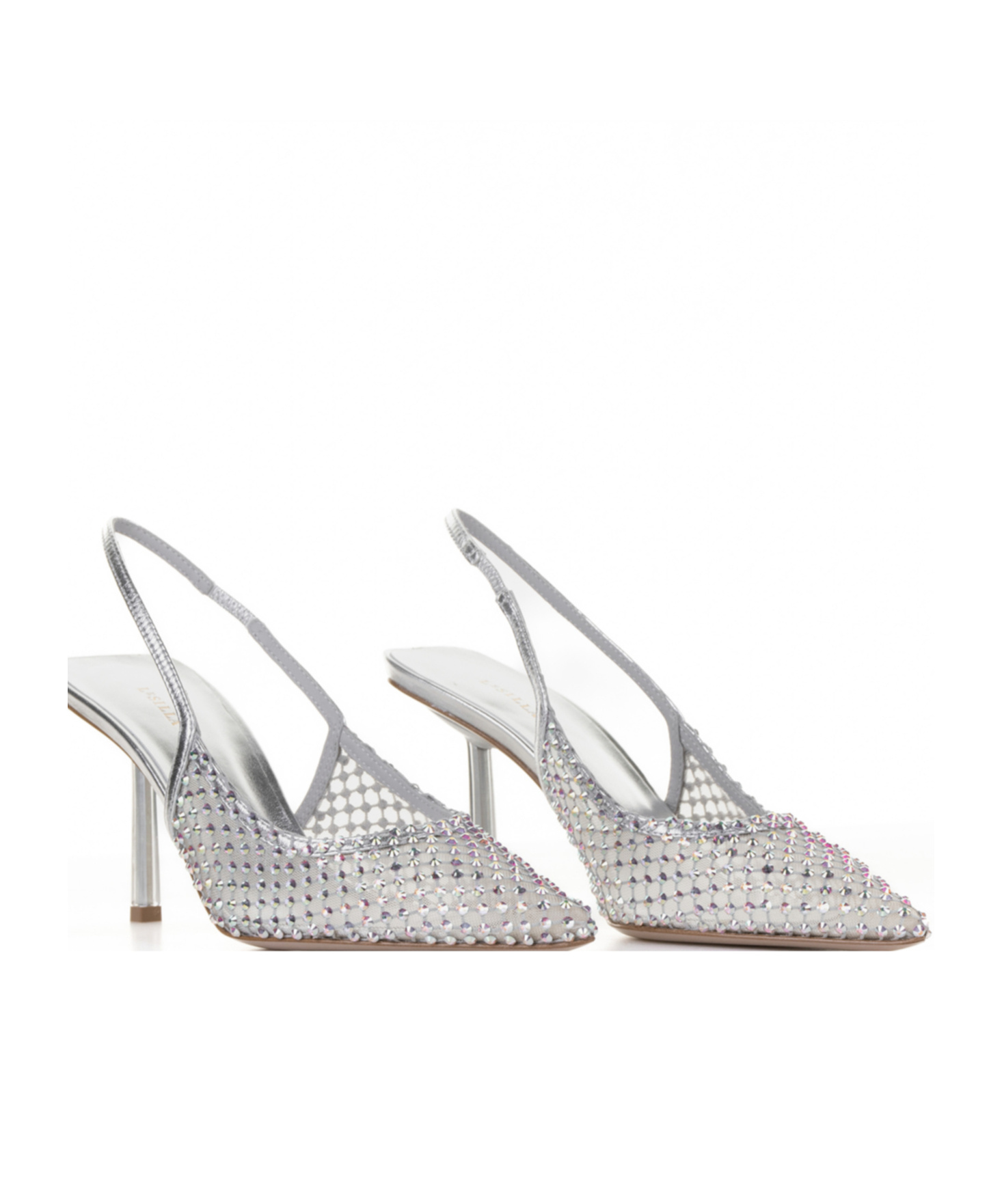 Le Silla Gilda 80 Crystal-embellished Slingback Pumps In White
