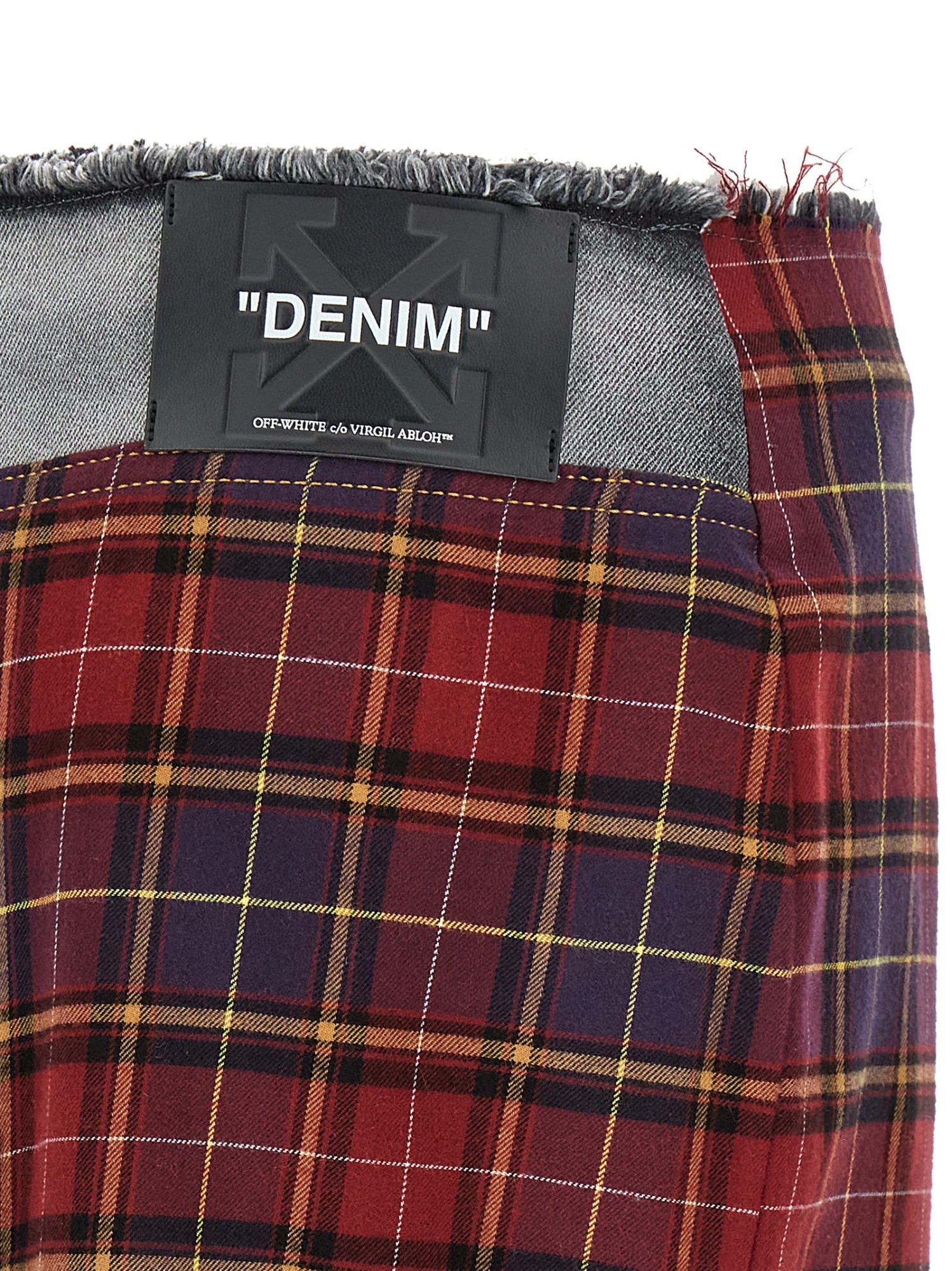 Off-white Patchwork Skirt Skirts Multicolor In Gray