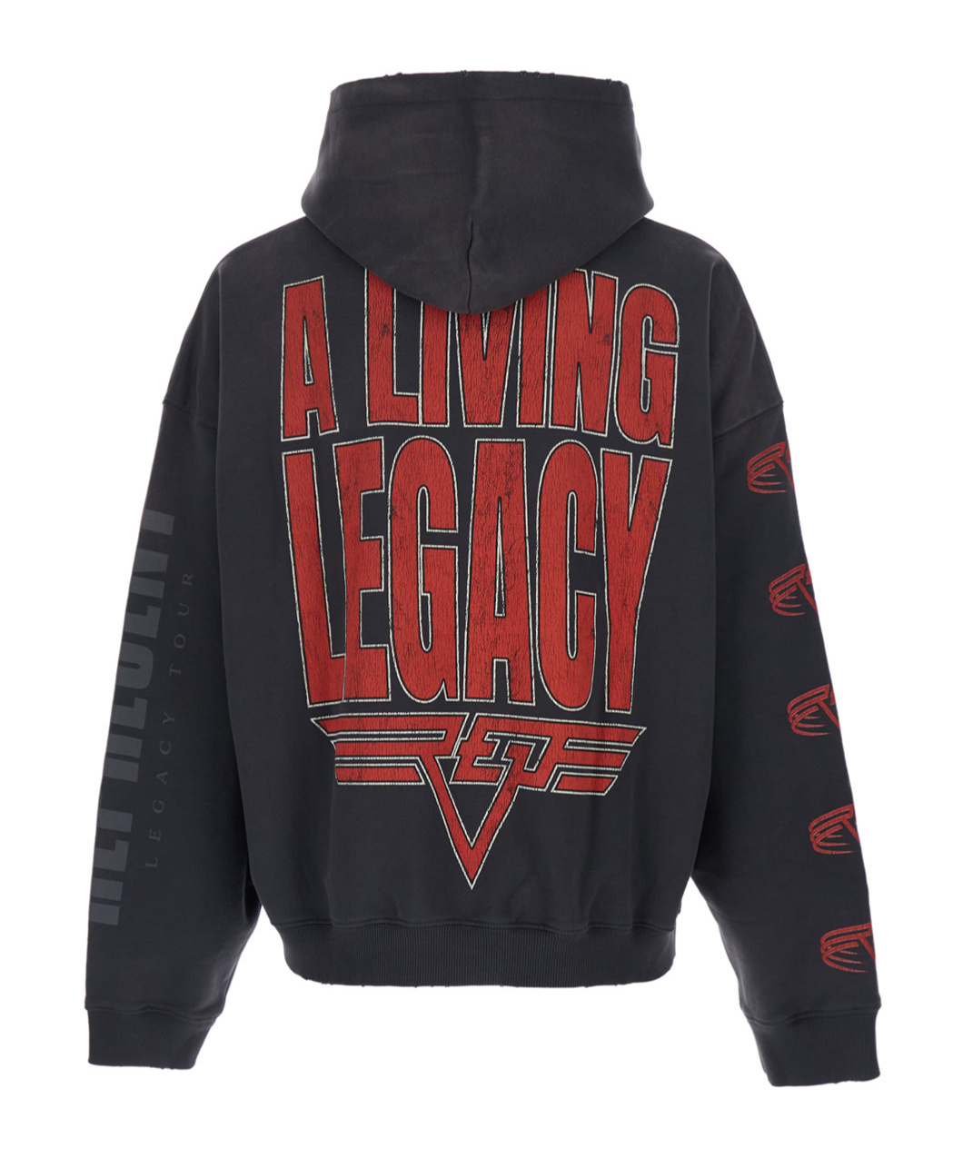 Represent Grey Hoodie With Maxi Logo Print On Front And Rear And Dropped Shoulders In Cotton Man In Gray