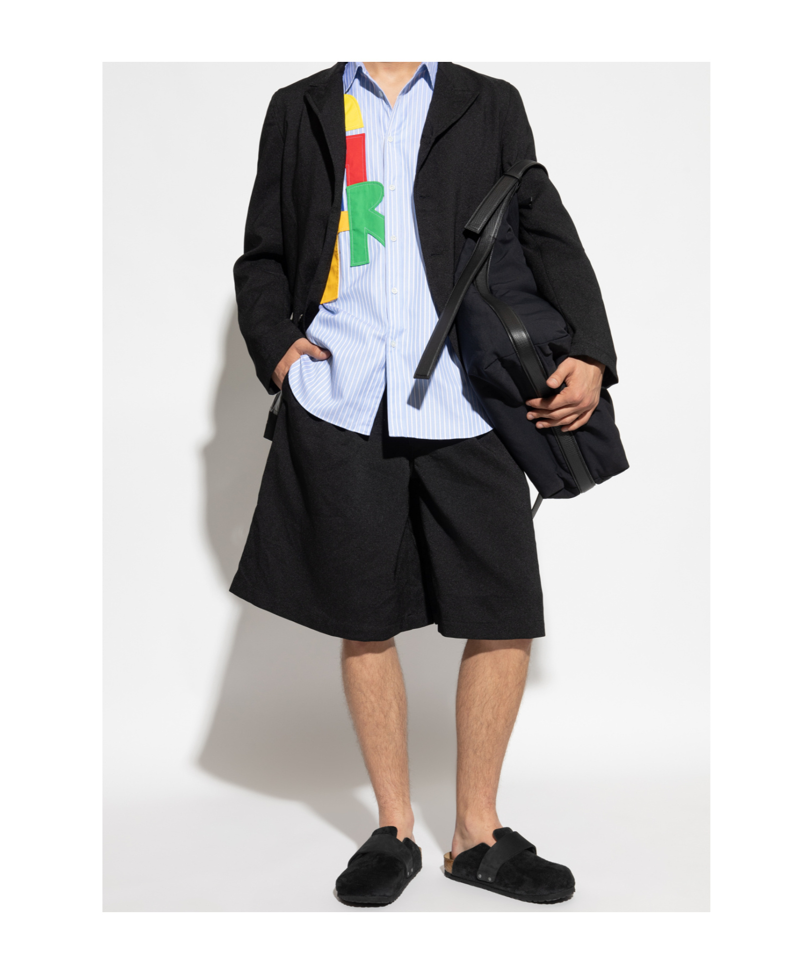 Comme Des Garçons Long Sleeve Shirt In Blue