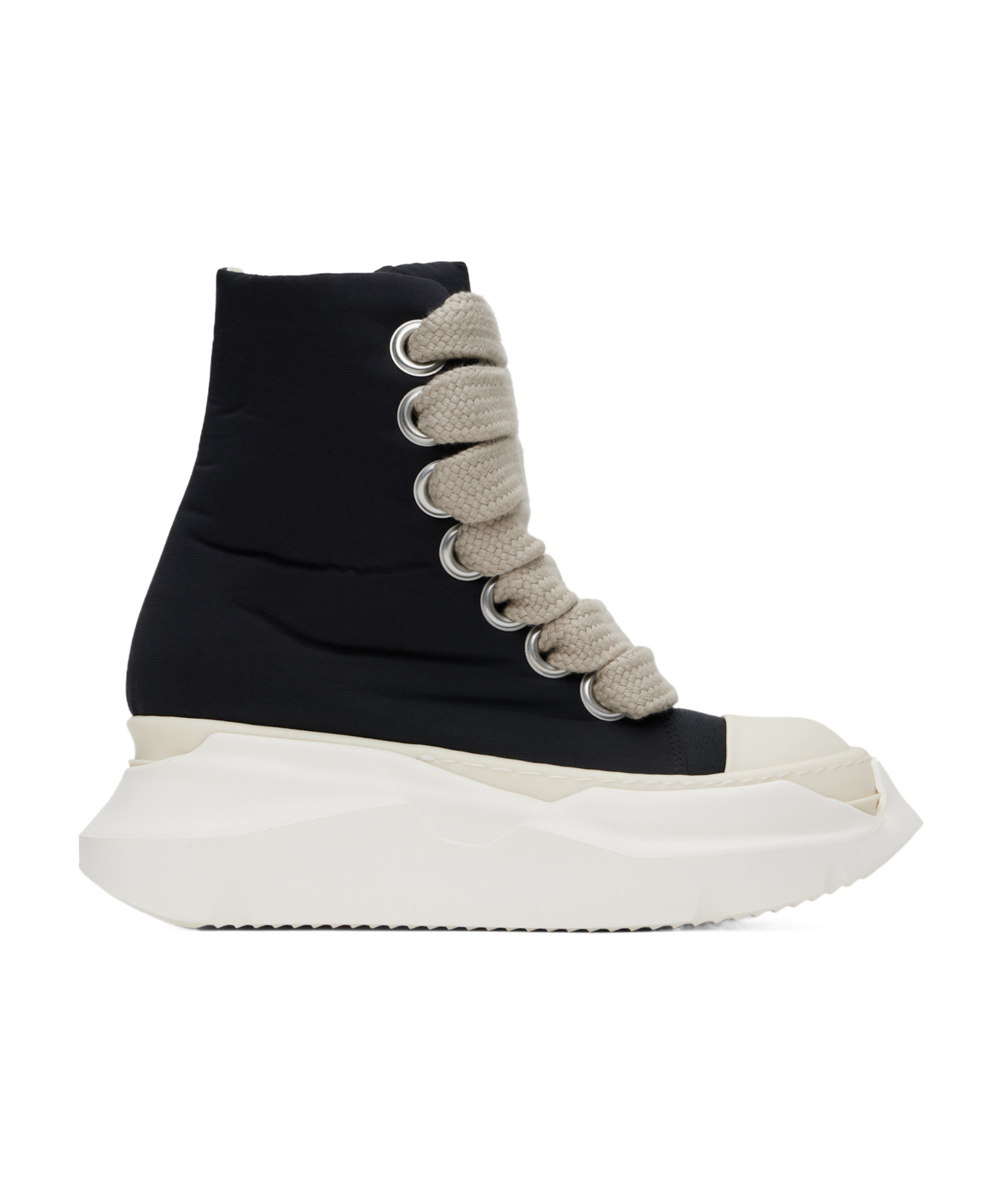 Rick Owens Drkshdw Black Hollywood Jumbo Laces Abstract Sneak Sneakers In Black