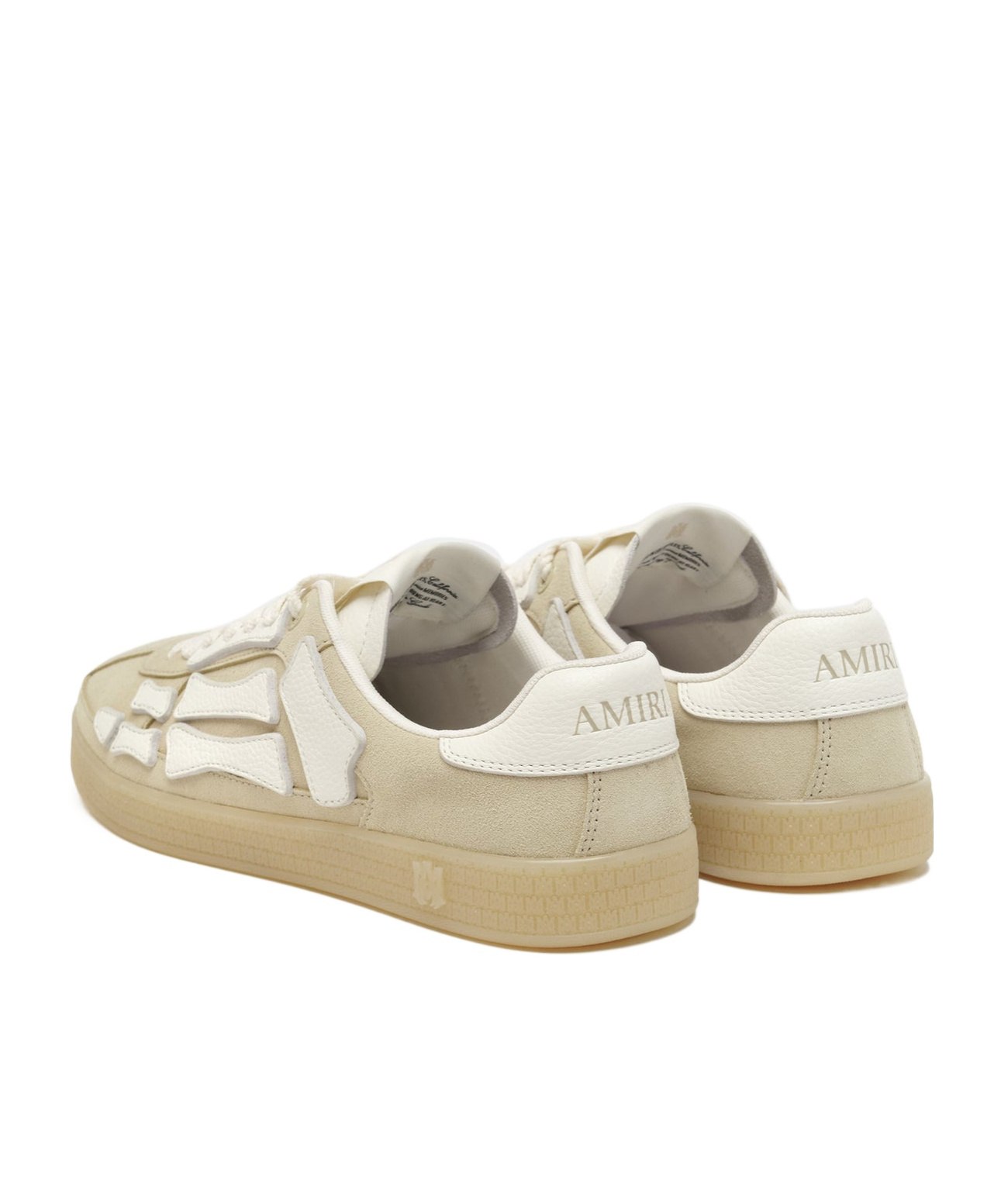 Amiri Pacific Bones Low-top Sneakers With Rubber Sole In Nude