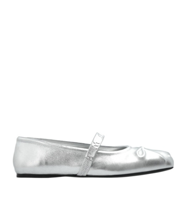 Marni Women Leather Mary Jane Shoes In Silver