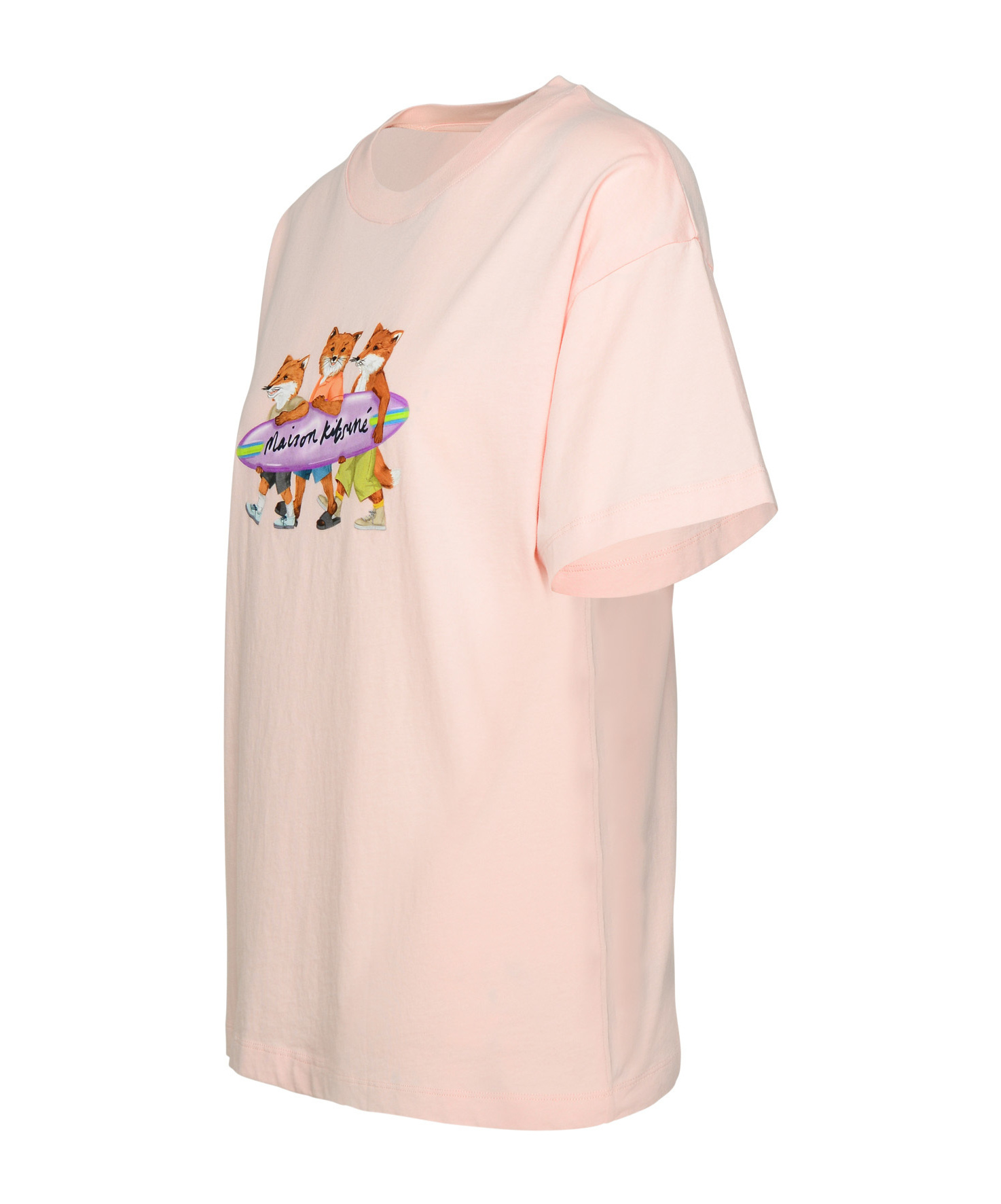 MAISON KITSUNÉ T-SHIRT WITH ROUND NECK AND SHORT SLEEVES 