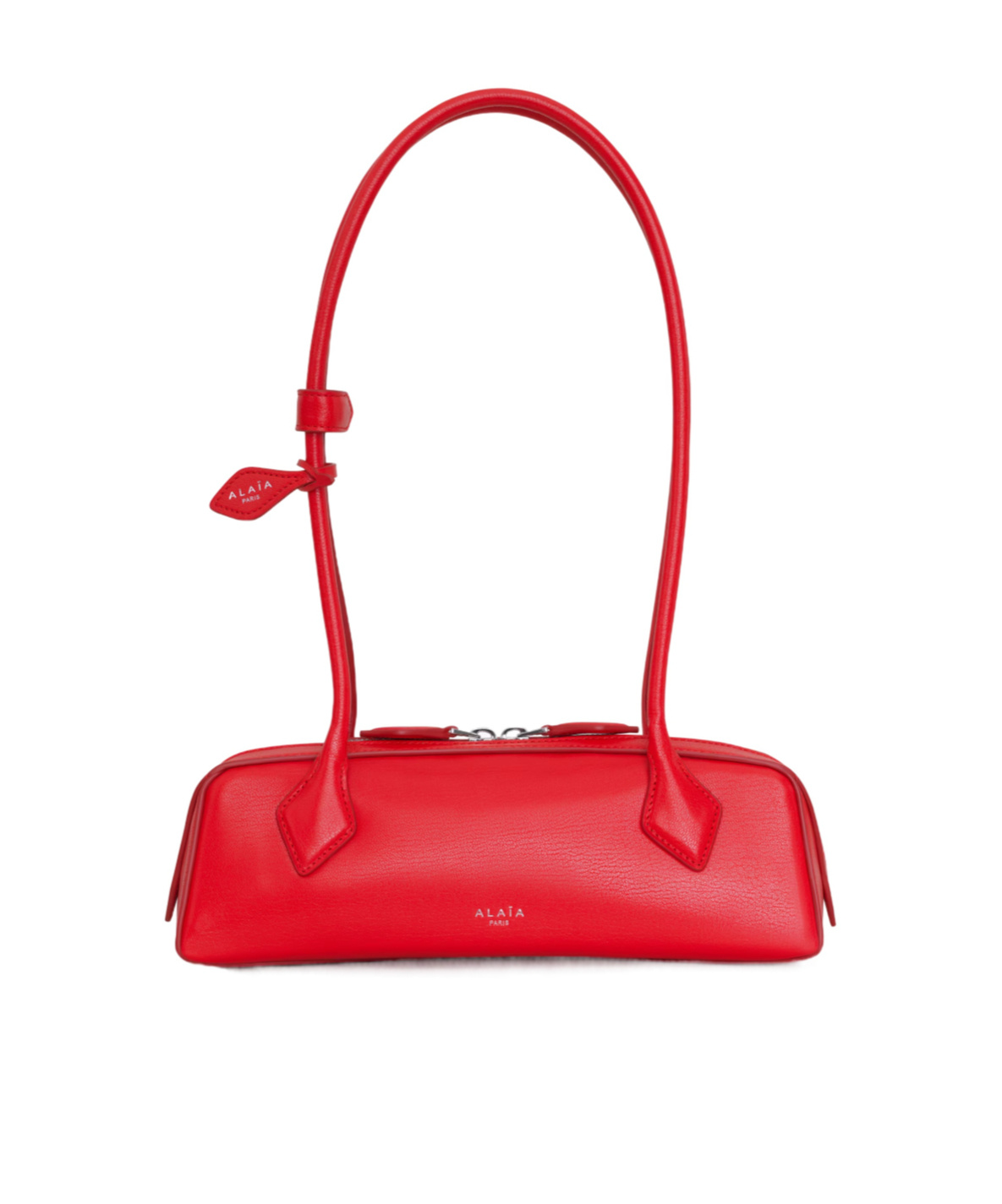 Alaïa Alaia Rouge Vif Le Teckel Small Leather Top-handle Bag In Red