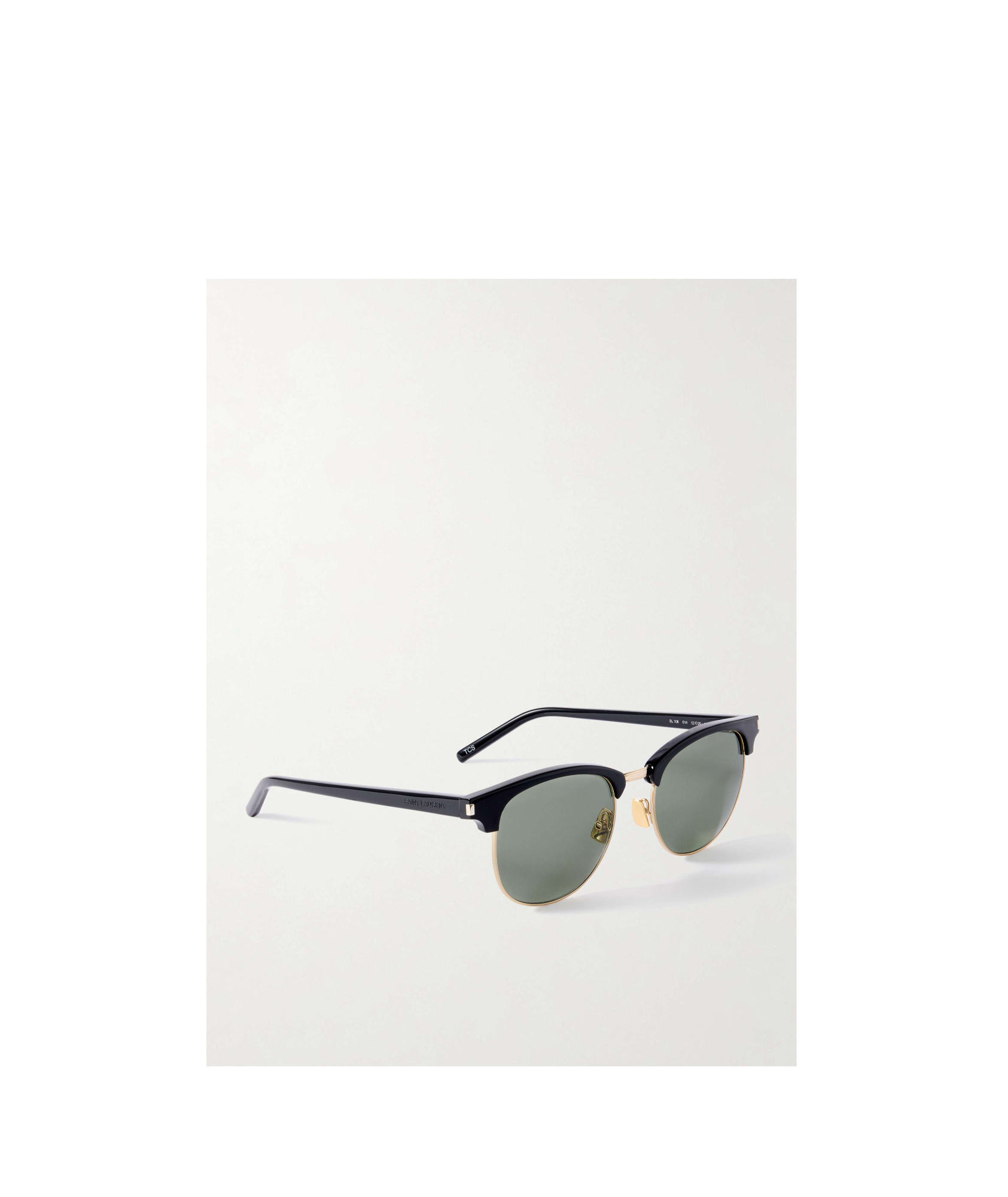 Saint Laurent Logo Sunglasses In Gray
