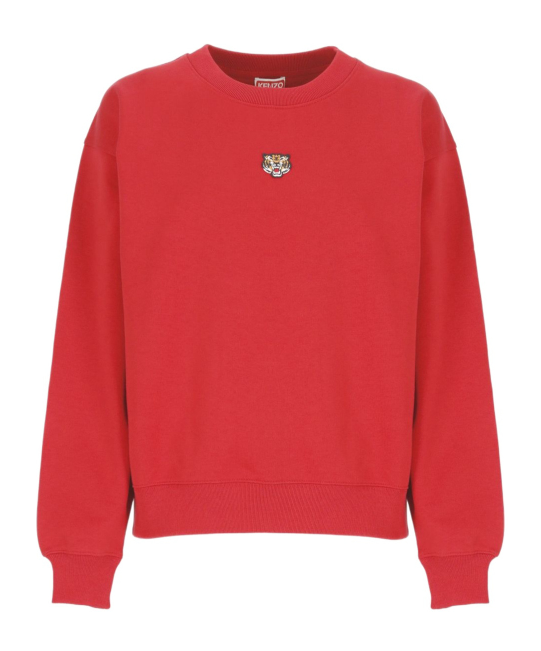 Kenzo 'lucky Tiger' Classic Embroidered Sweatshirt In Red