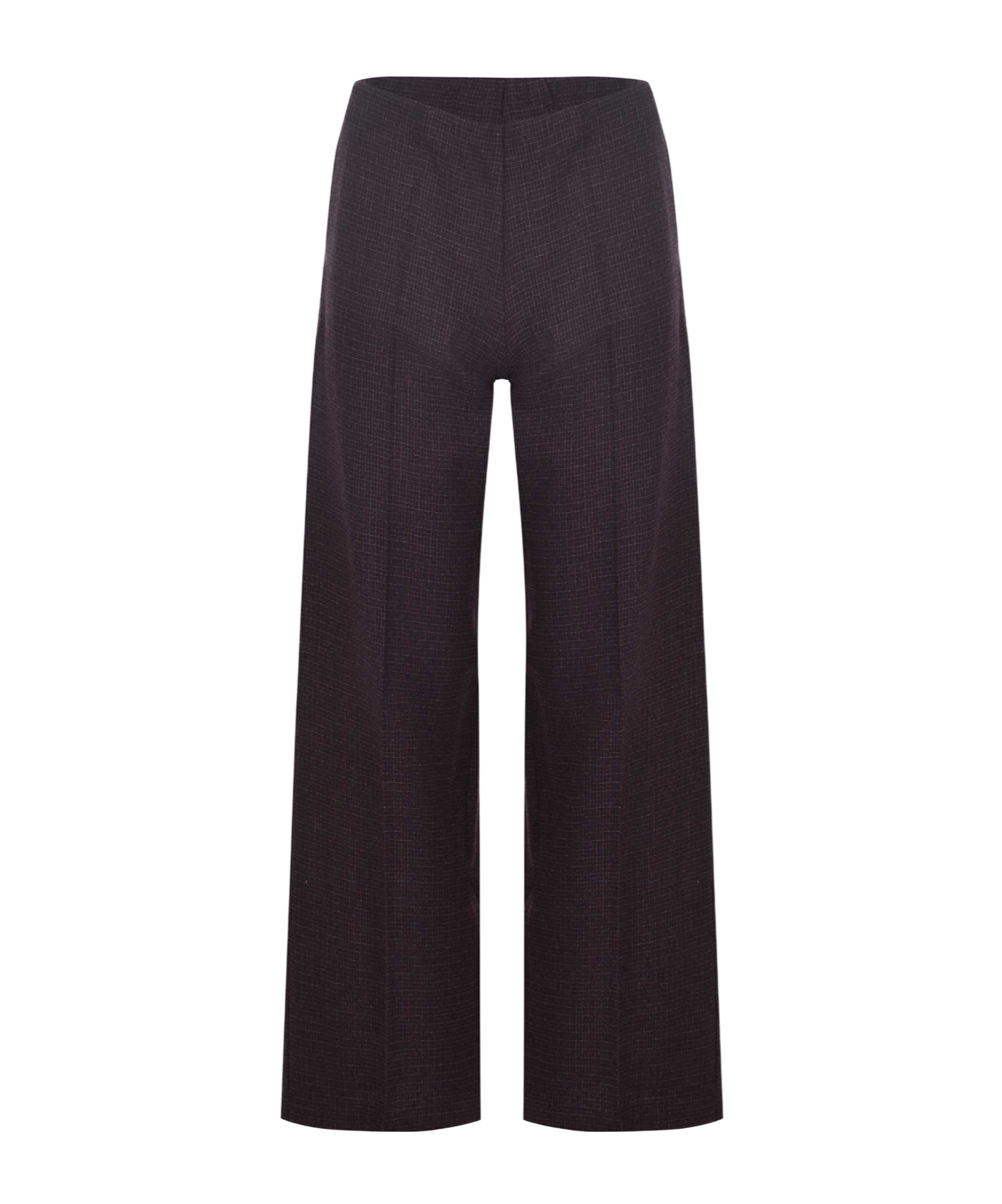 Alysi Plaid Pattern Casual Pants In Brown