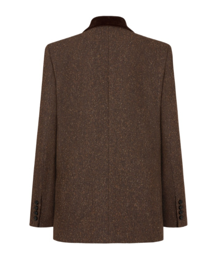 Blazé Milano Winibelle Nightbreak Wool-blend Blazer In Brown