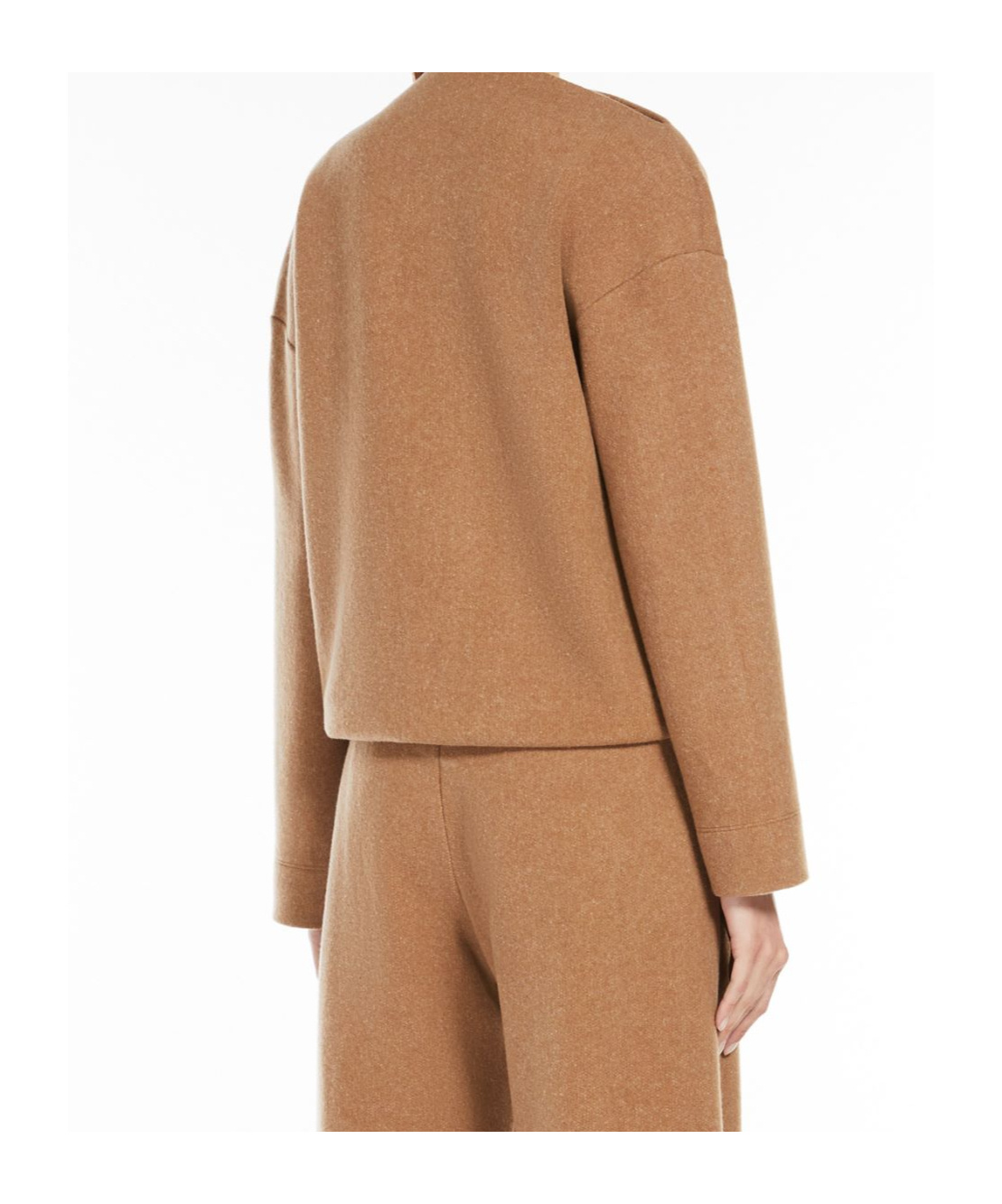 Max Mara Oxa Cashmere & Wool Sweatshirt In Tobacco Color