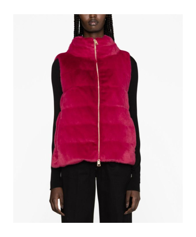Shop Herno High-necked Down Vest In Red
