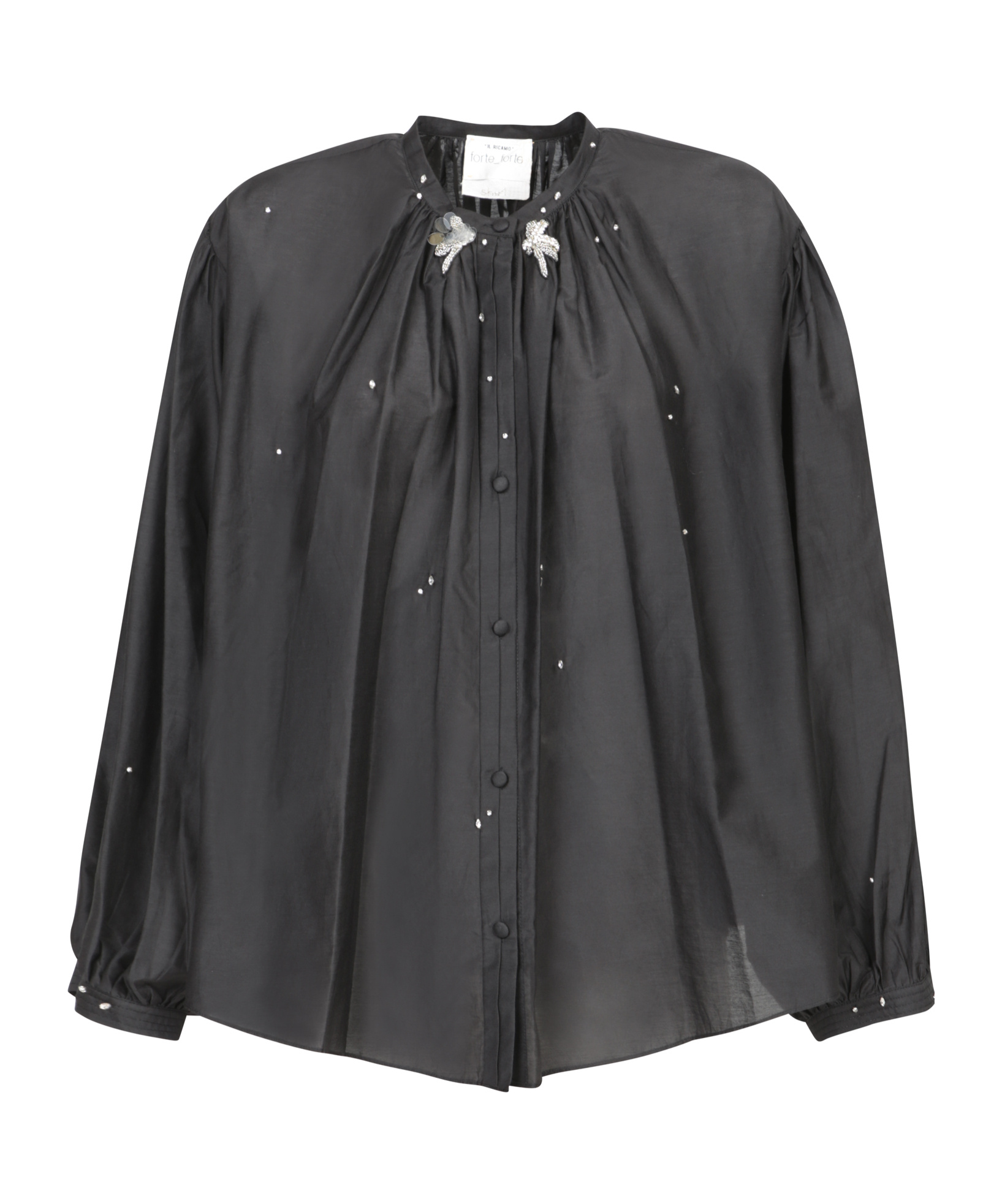Forte Forte Long-sleeved Blouse In Black