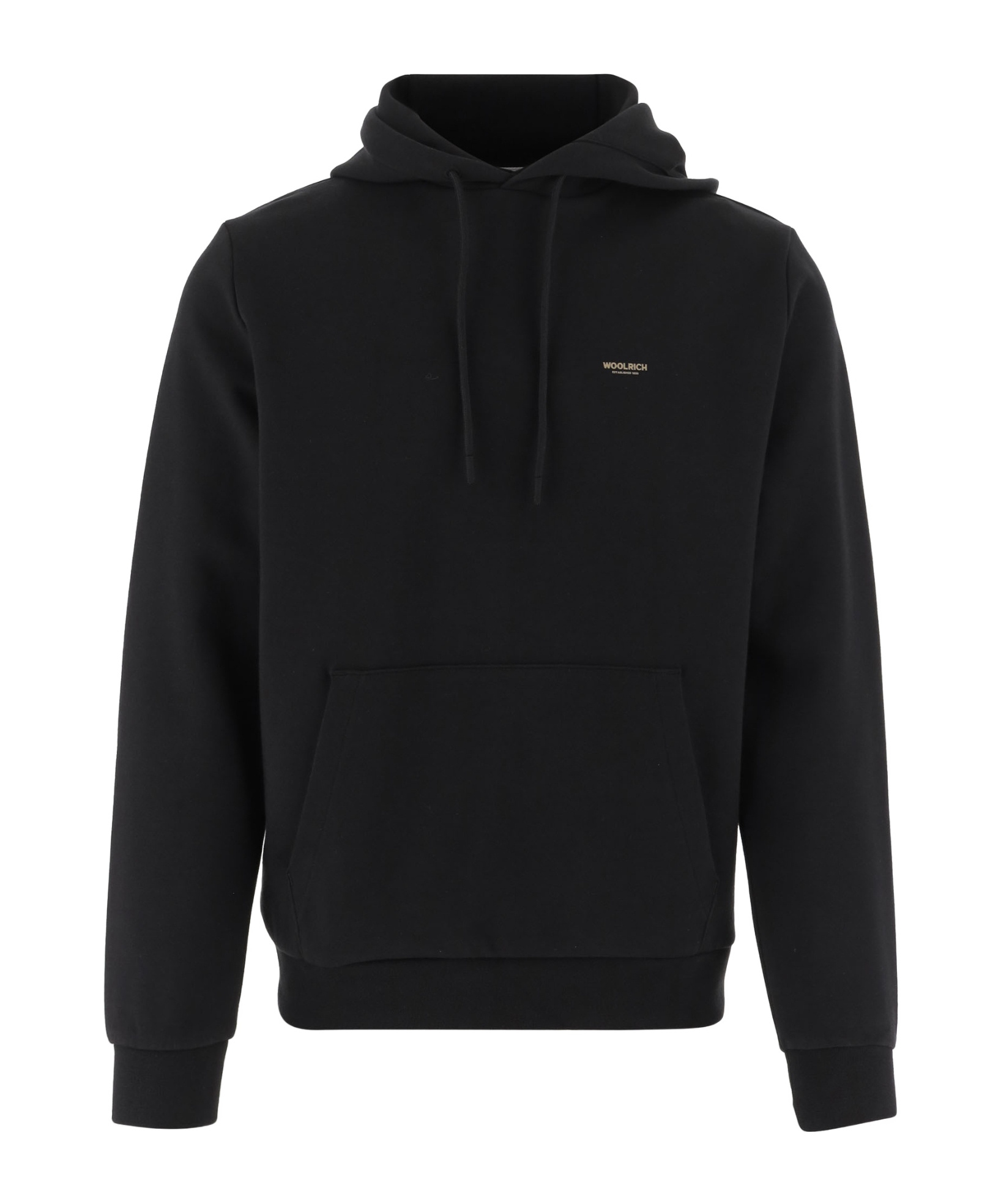 Woolrich Stretch Cotton Blend Sweatshirt With Logo In Black
