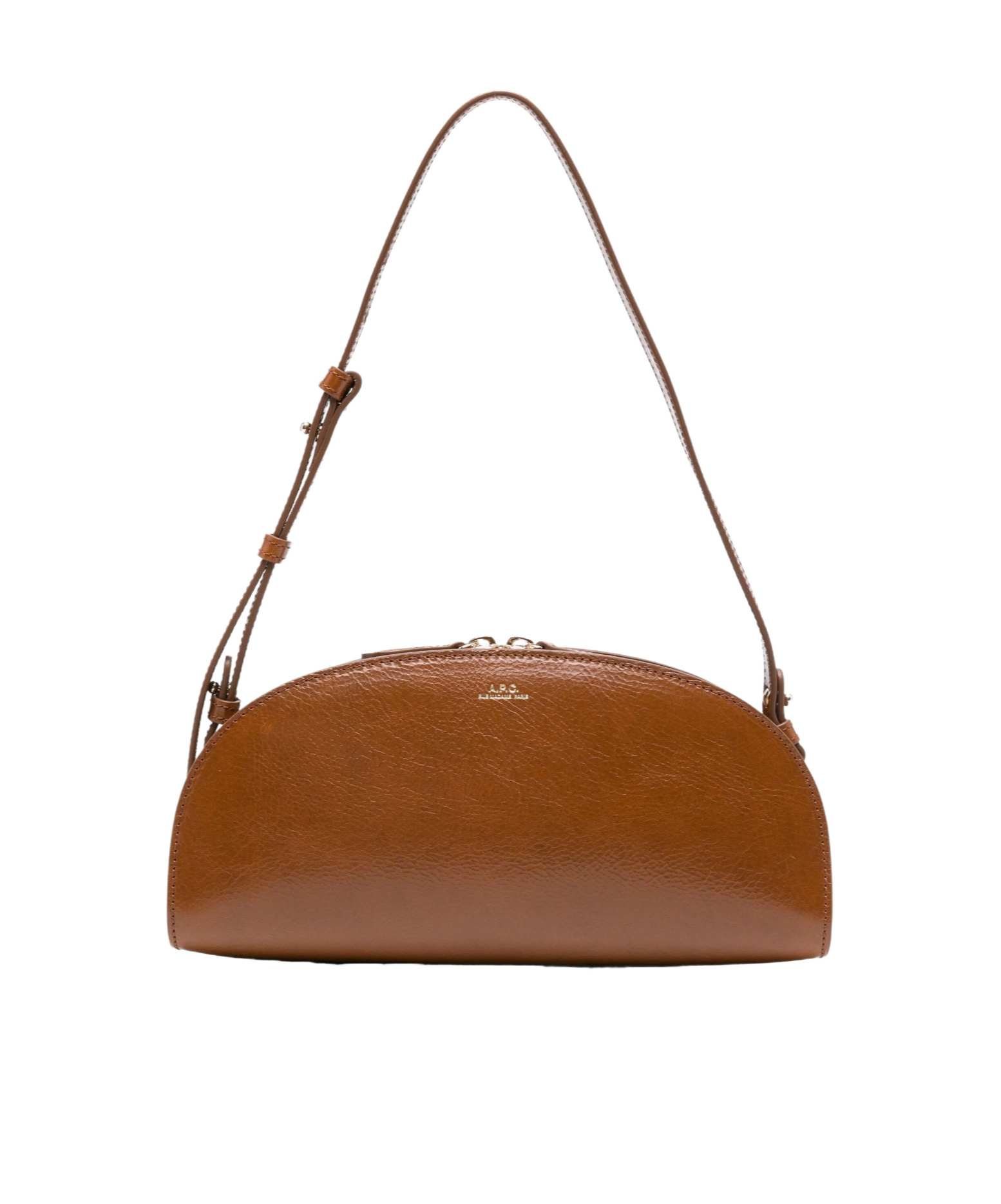 Apc A.p.c. Sac Demi Lune Shoulder In Brown