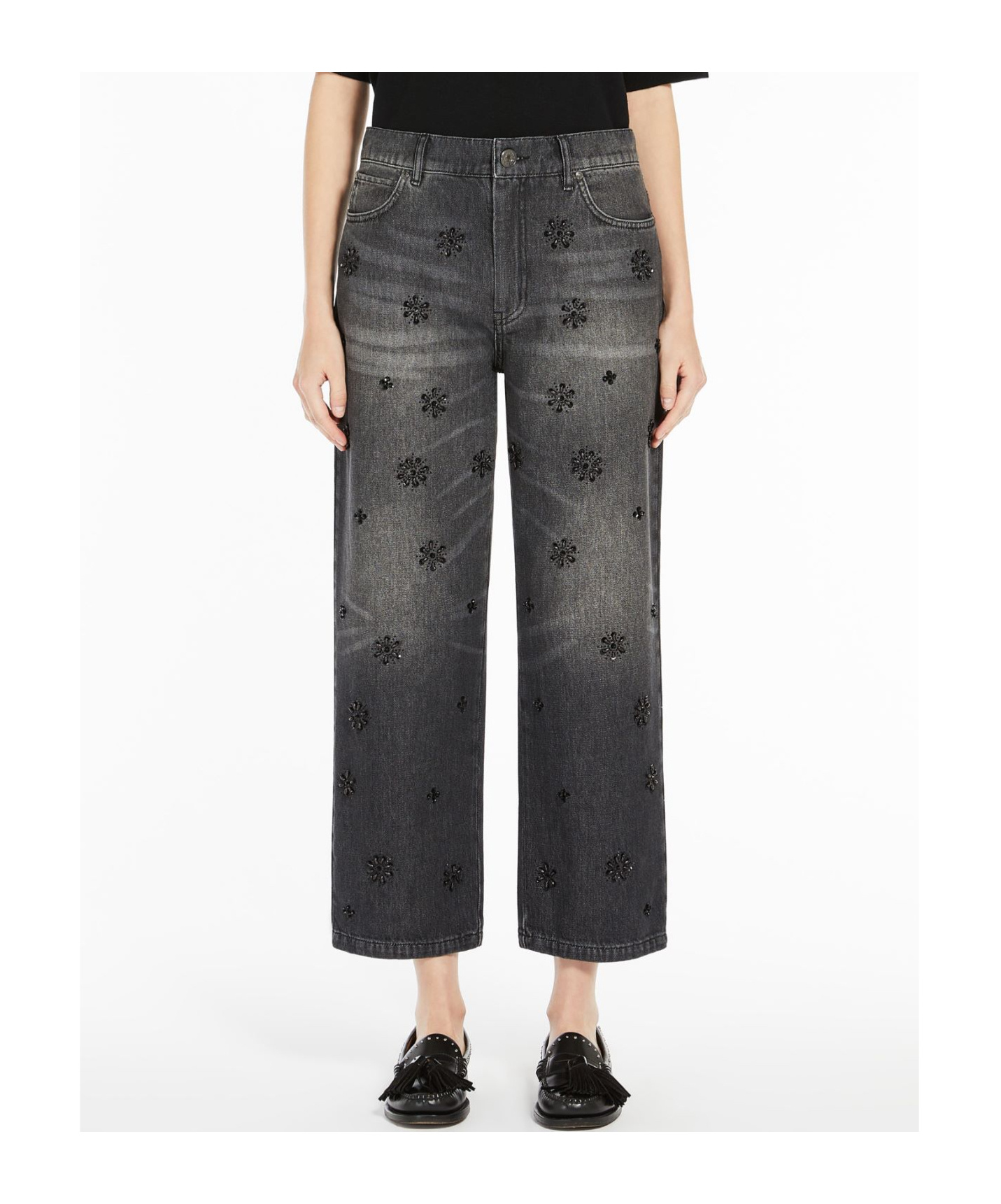 WEEKEND MAX MARA SEQUINNED DENIM JEANS 
