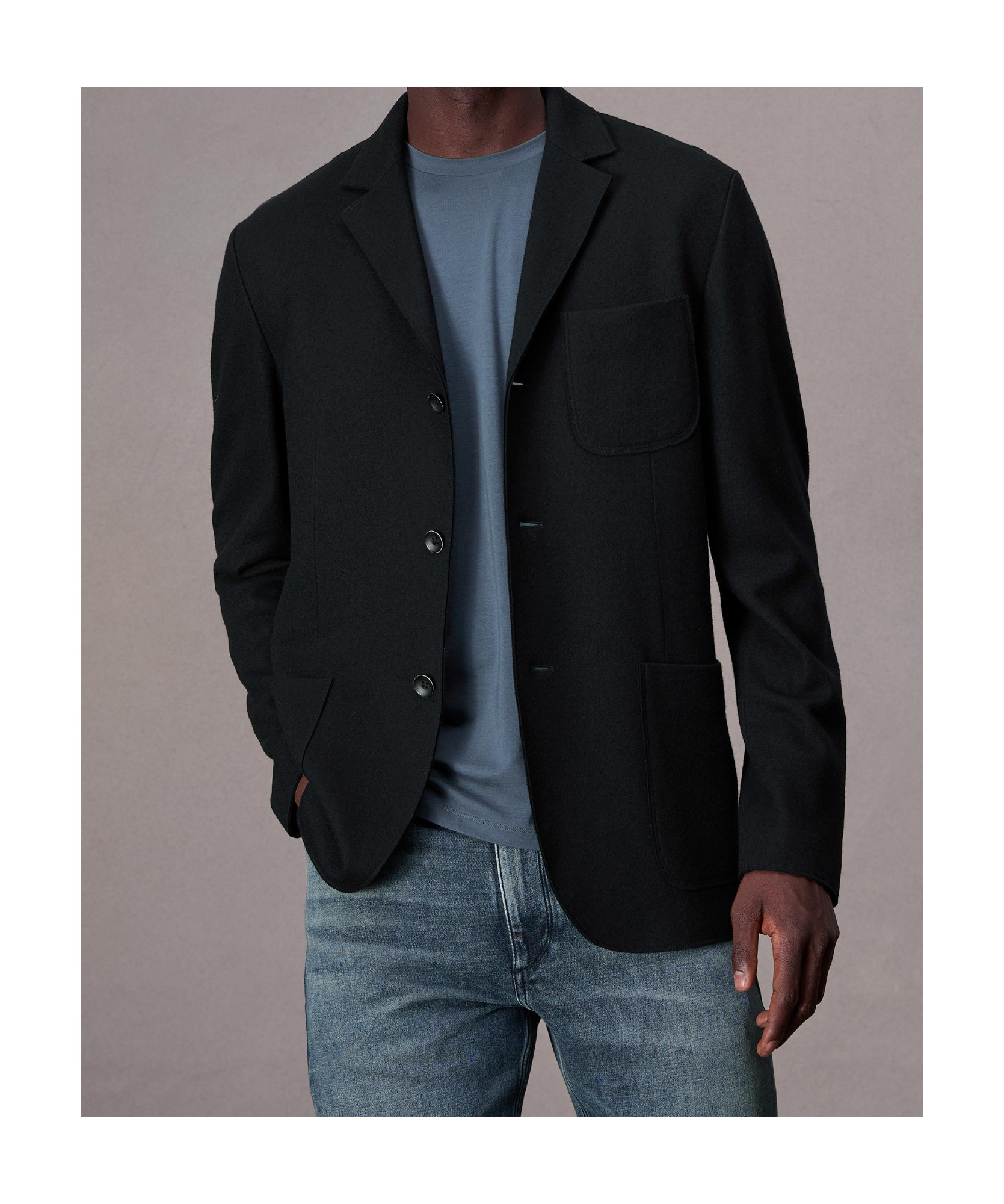 Rag & Bone Long-sleeved Suit Coat In Black