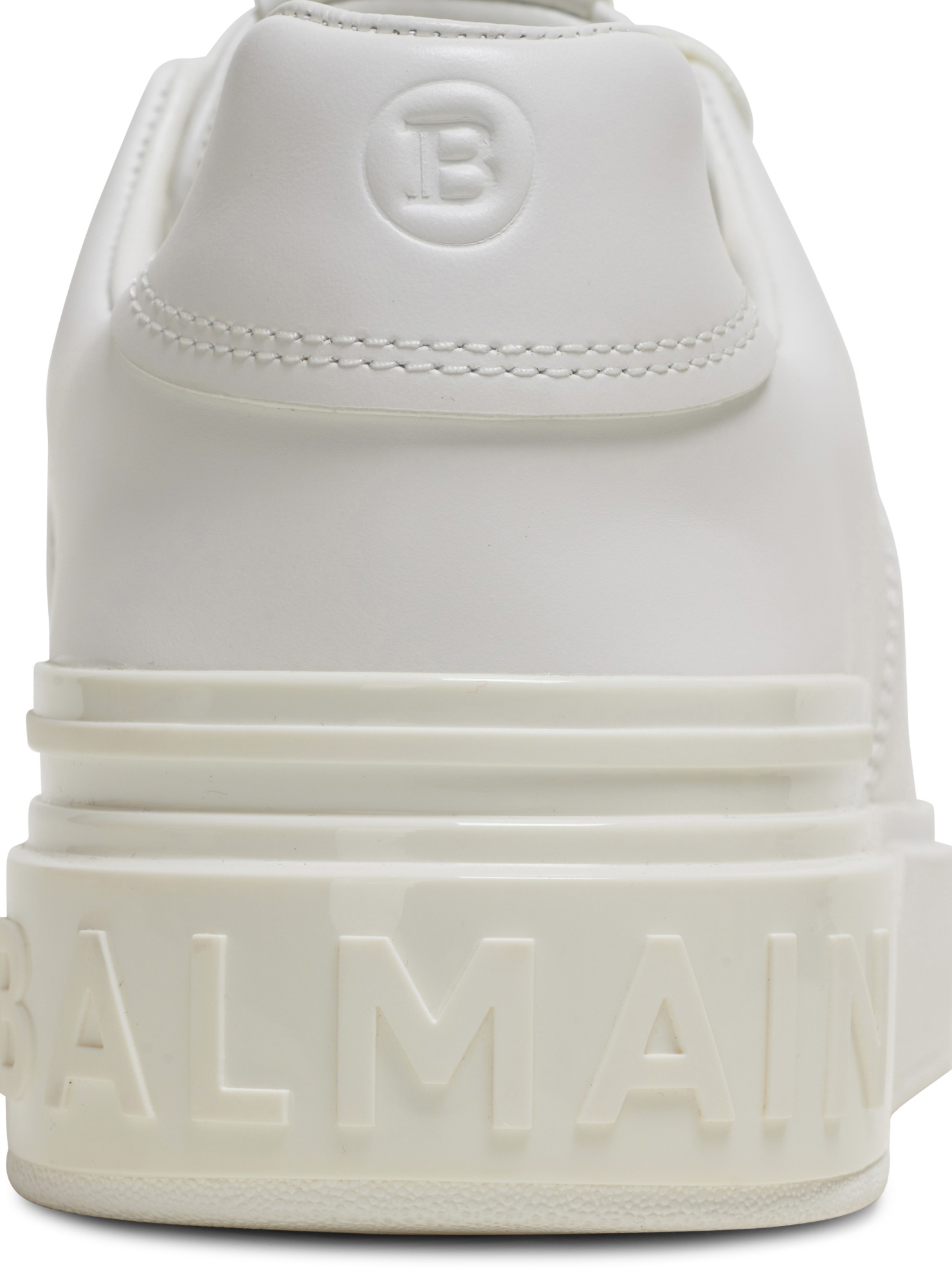 Balmain B Court Low Top Sneakers In White Leather In White