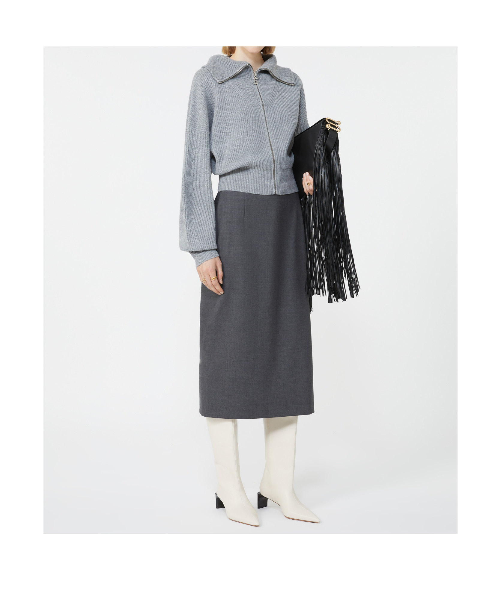 Sportmax Skirt With A High-cut Elasticated Waist In Black