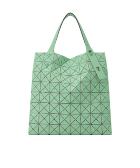 Issey Miyake Geometric Pattern Handbag In Green