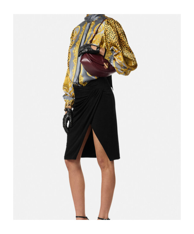 Versace Informal Shirt Cheetah Foulard On Silk Crepe Satin Lw Clothing In Multi