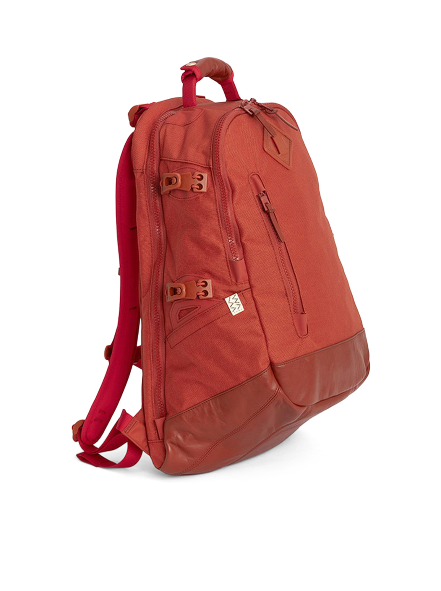 Visvim Logo-patch Zip Backpack In Orange