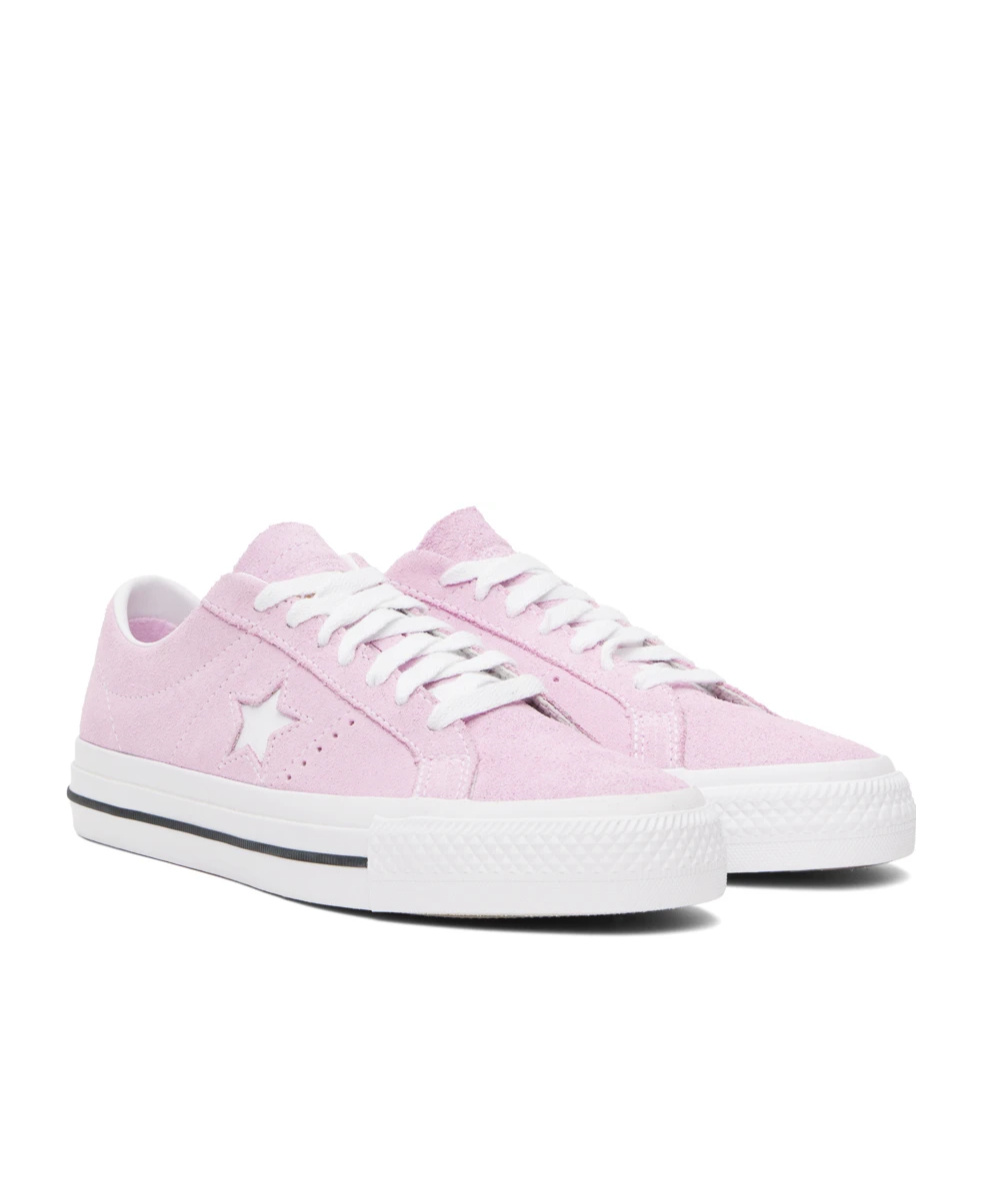 Converse Pink Cons One Star Pro Sneakers In White