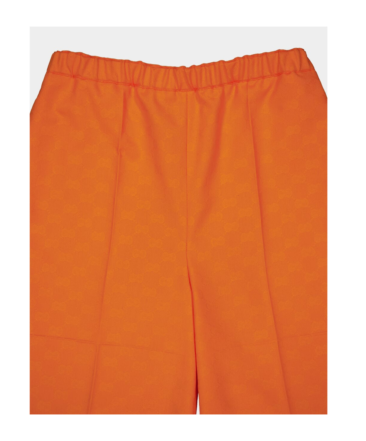 Gucci Gg Logo-jacquard Shorts In Orange