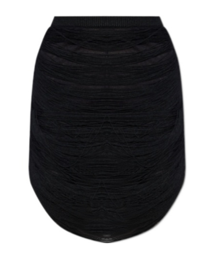 Attico Multi-strings Mini Skirt In Black