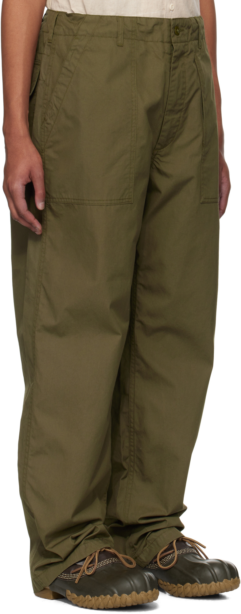 Engineered Garments Khaki Cloth Painter Trousers In Khaki