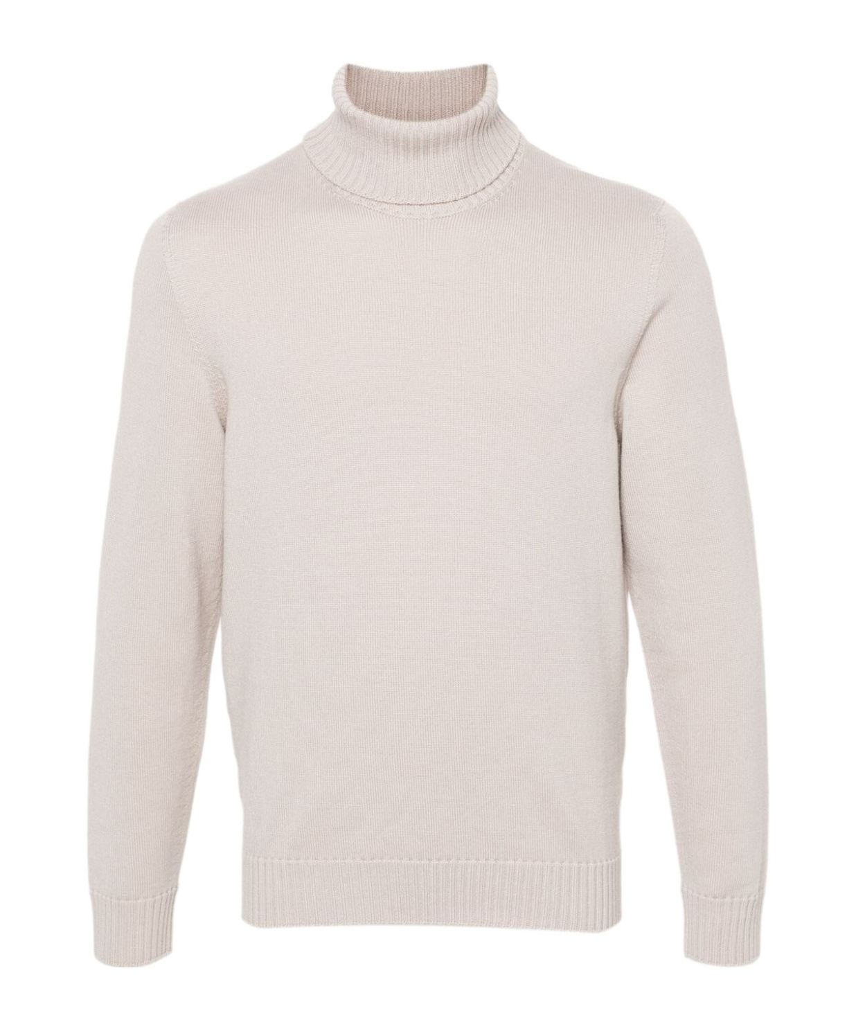 Drumohr Wool Turtleneck Sweater Long Sleeves In White