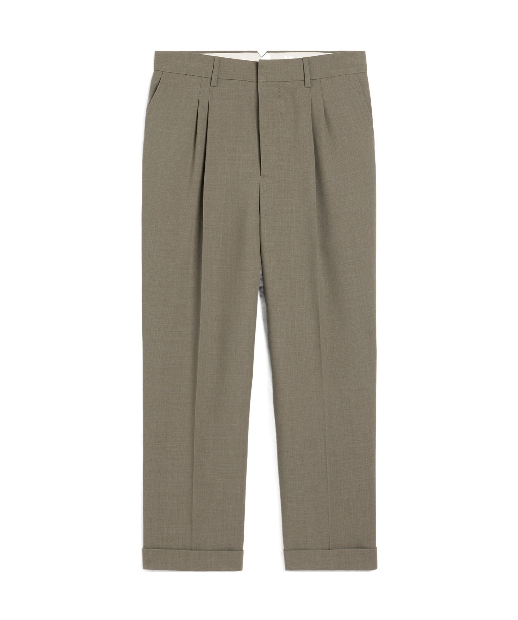 Ami Alexandre Mattiussi Ami Paris Smoke Grey Virgin Wool Trousers In Gray