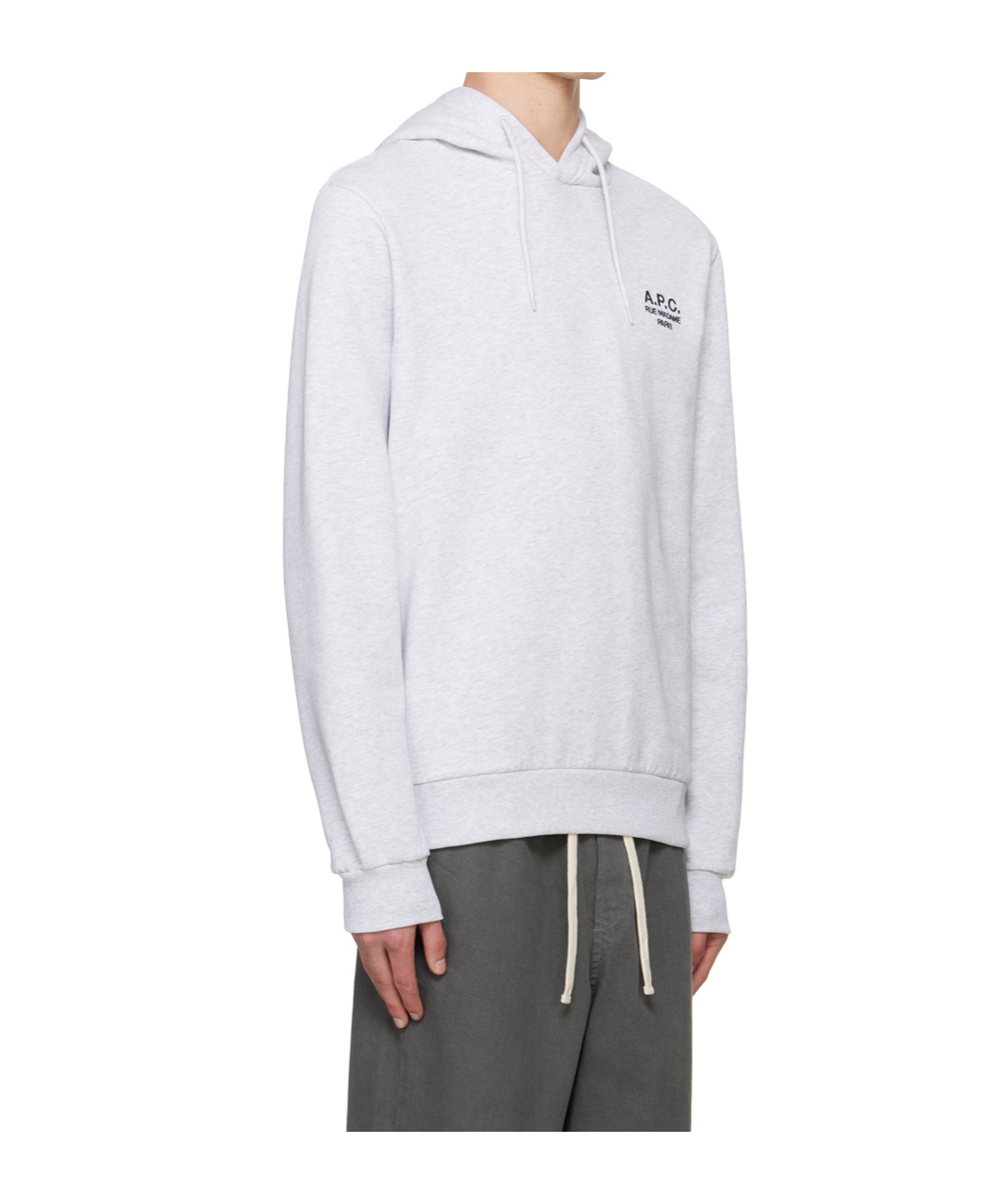 Apc A.p.c. Standard Rue Madame Cotton Hoodie In White