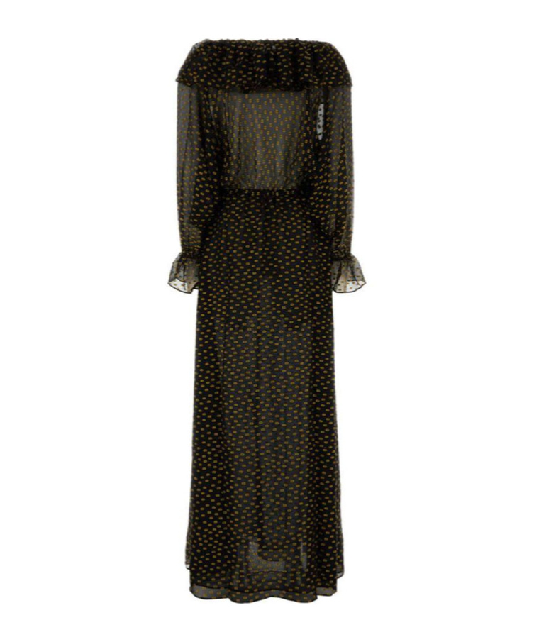 Shop Bode Stadium Midi Dress In Black