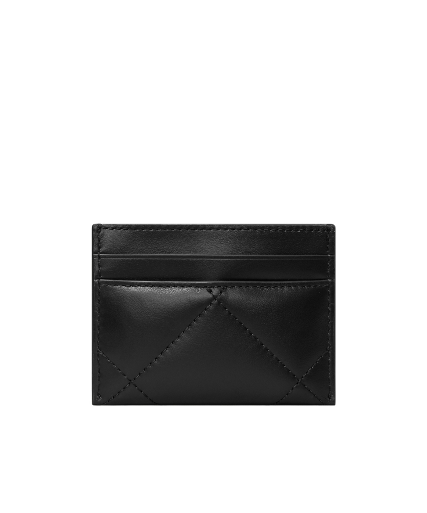 Tory Burch Kira Quilted Clover Card Holder In Black