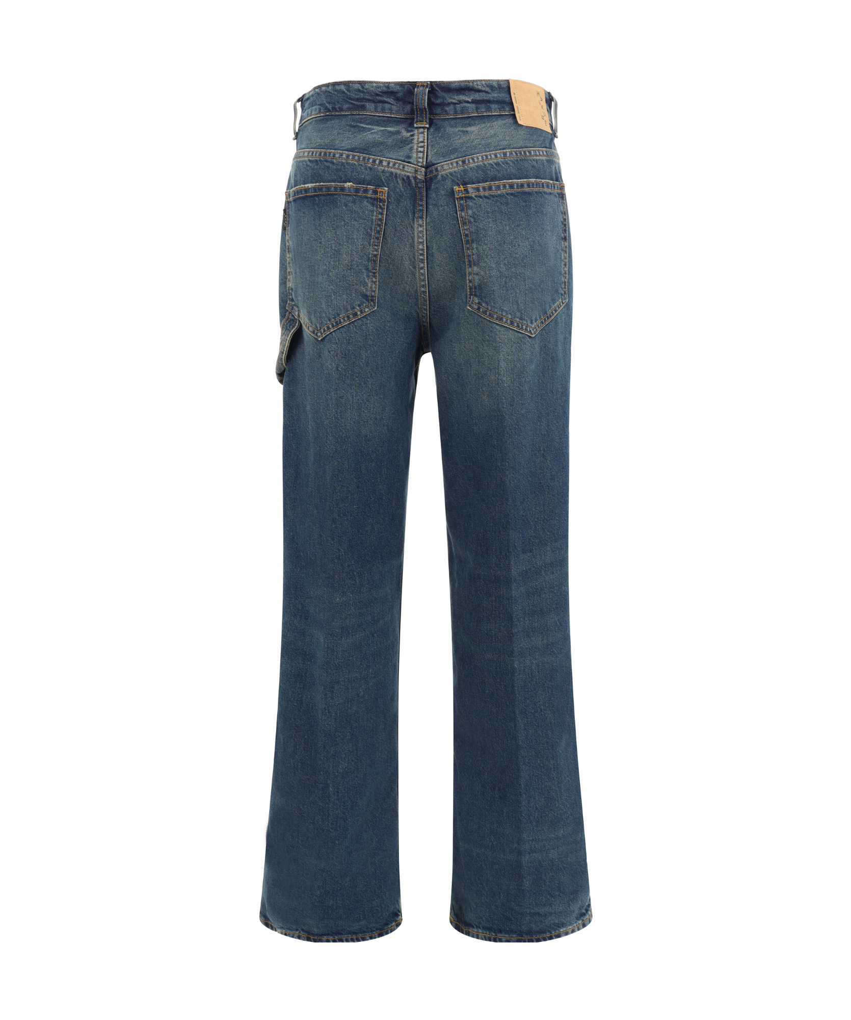 Haikure 'bethany' Blue Jeans With Logo Patch On The Rear In Blue