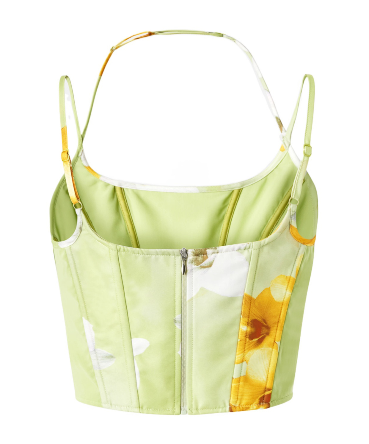 Pinko Floral-print Corset Top In White
