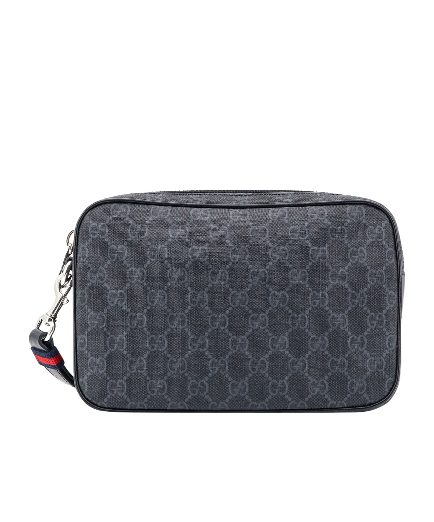 Gucci Gg Supreme Canvas Clutch Bag In Black