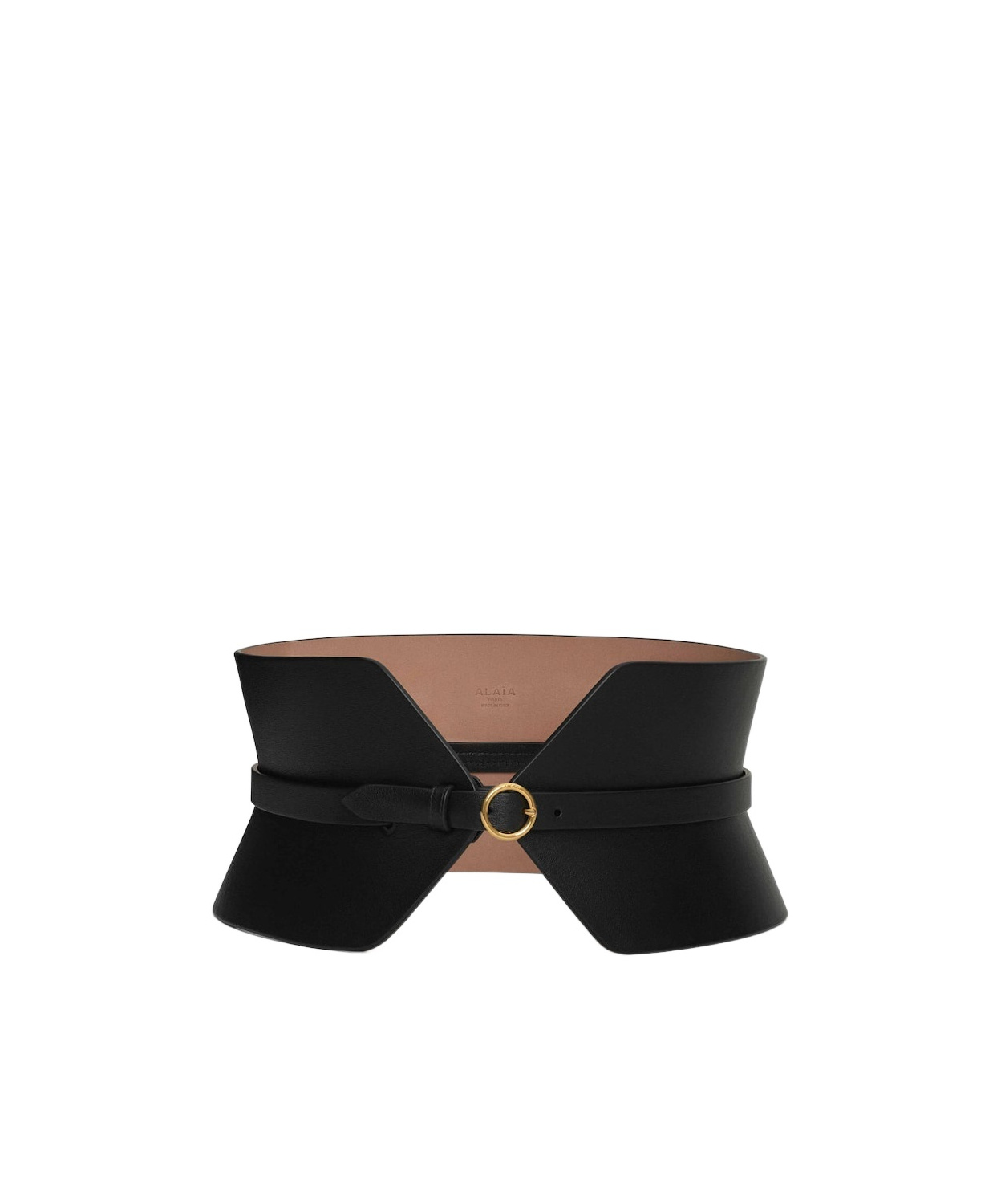 Alaïa Double Bustier Belt In Calfskin In Black