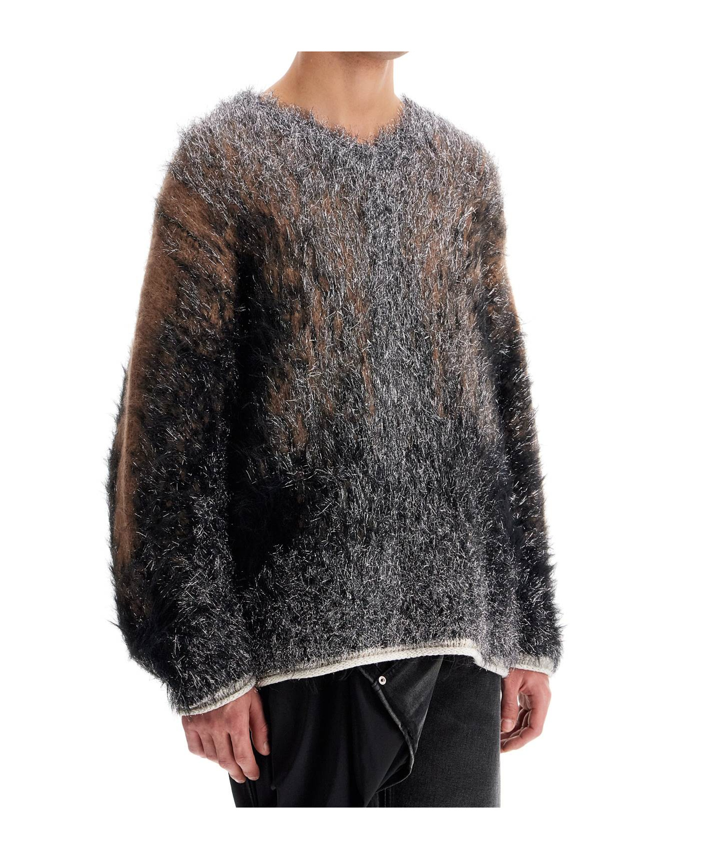 Y/project Oversized Gradient Sweater In Black