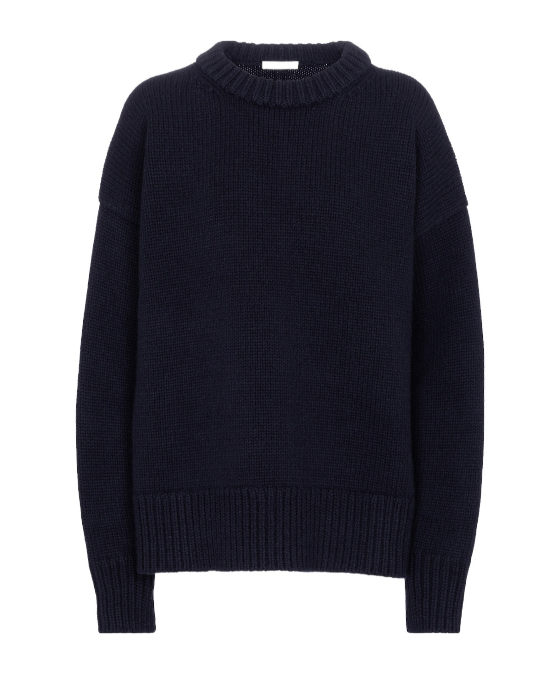 The Row Crew Neck Long Sleeve Sweater In Black
