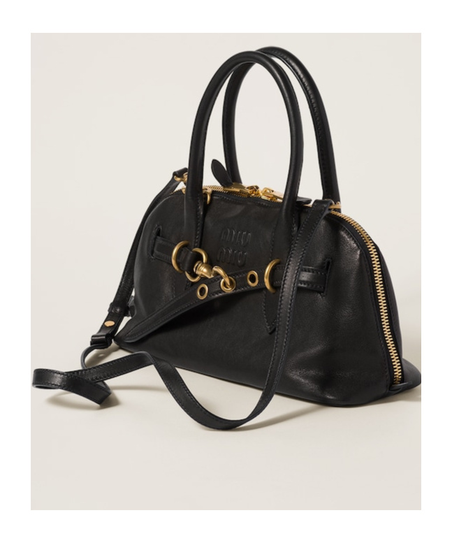 Miu Miu Aventure Shoulder Bag In Black