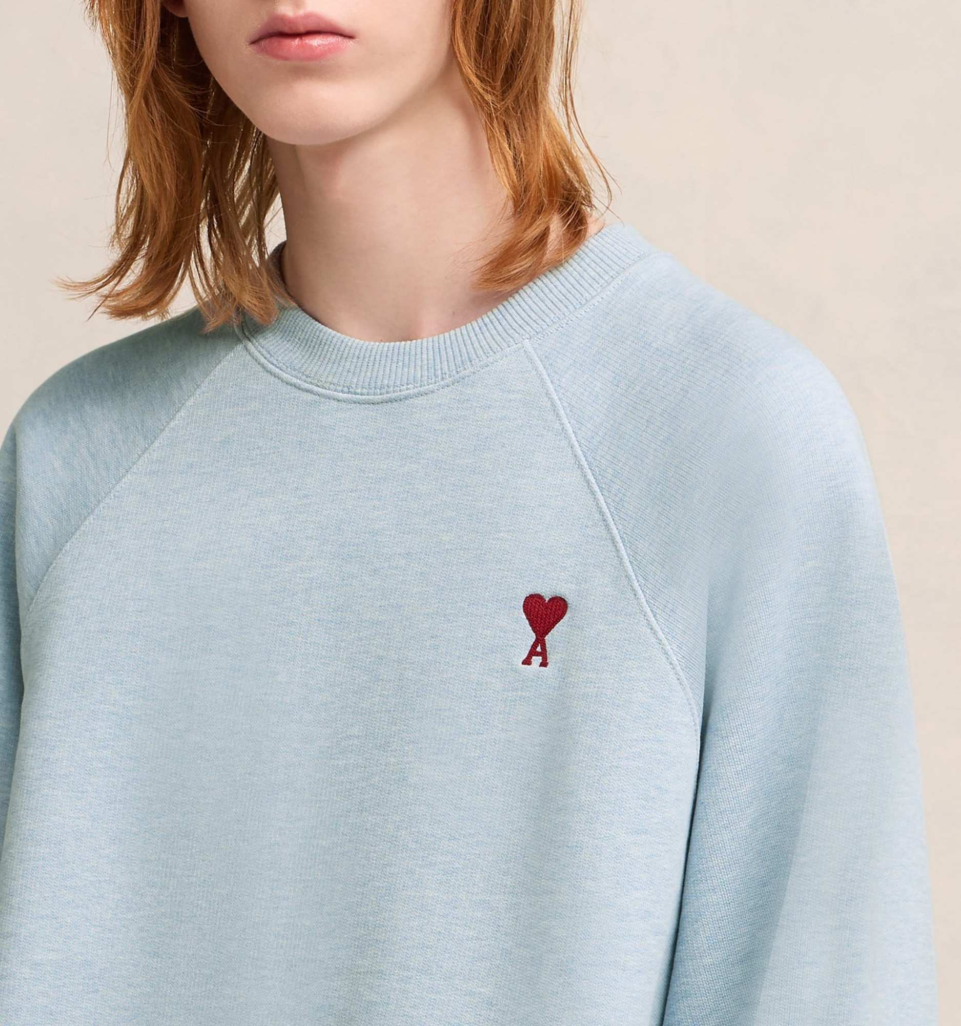 Shop Ami Alexandre Mattiussi Ami Paris Ami De Coeur Logo Detailed Long Sleeved Sweatshirt In White