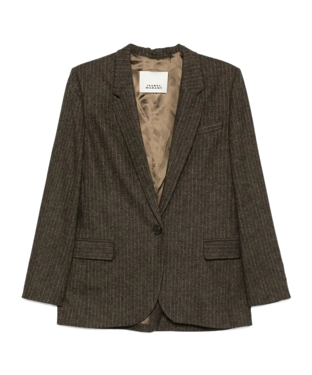Isabel Marant Pinstripe Single-breasted Blazer In Brown