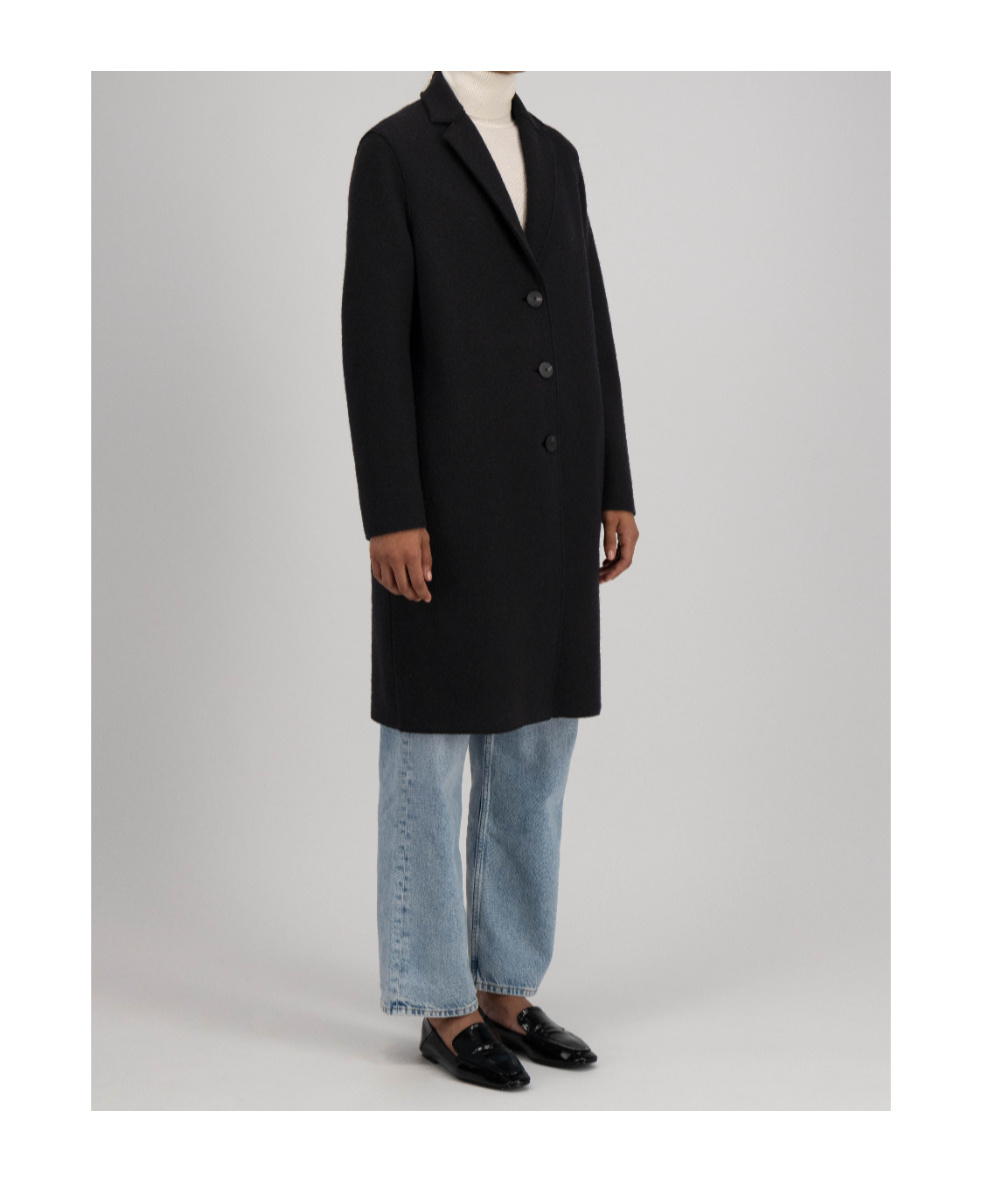 Harris Wharf London Overcoat Boiled Wool In Multi