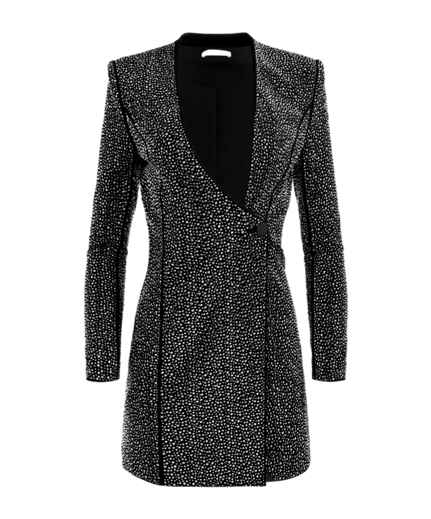 Alice And Olivia Embellished Curved Neckline Blazer Dress
