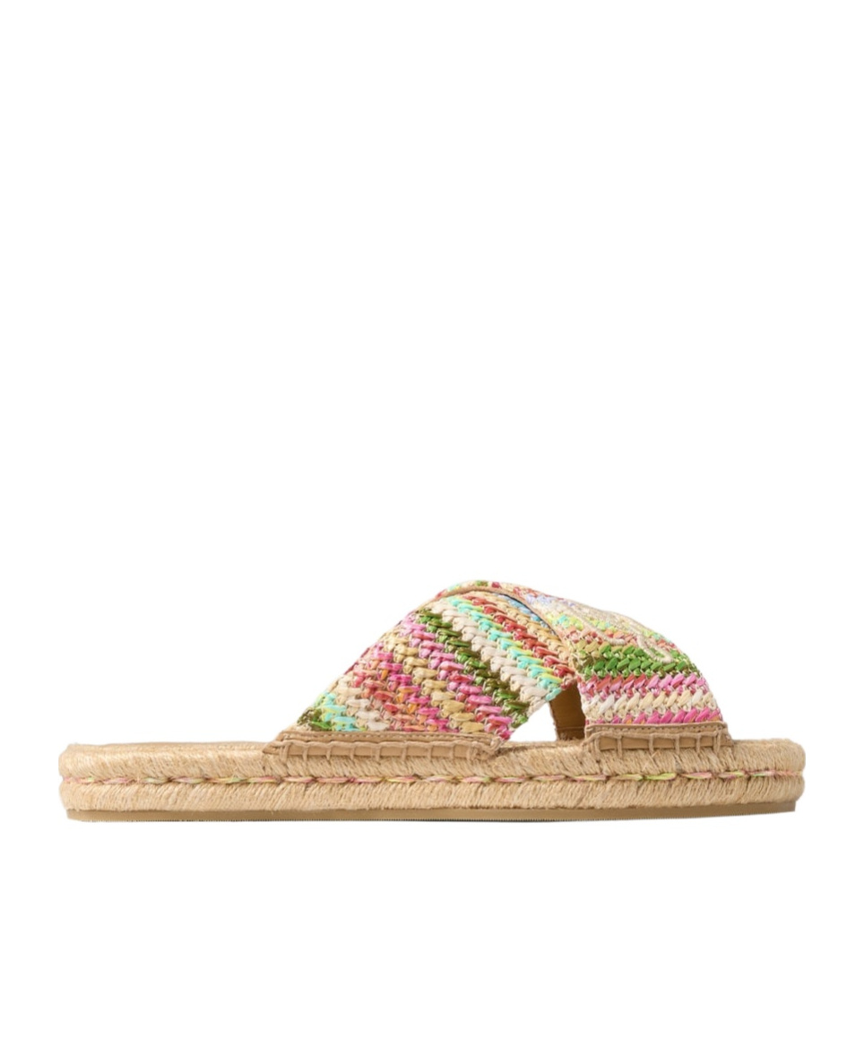 Jimmy Choo Aciel Sandal Flat In Multi