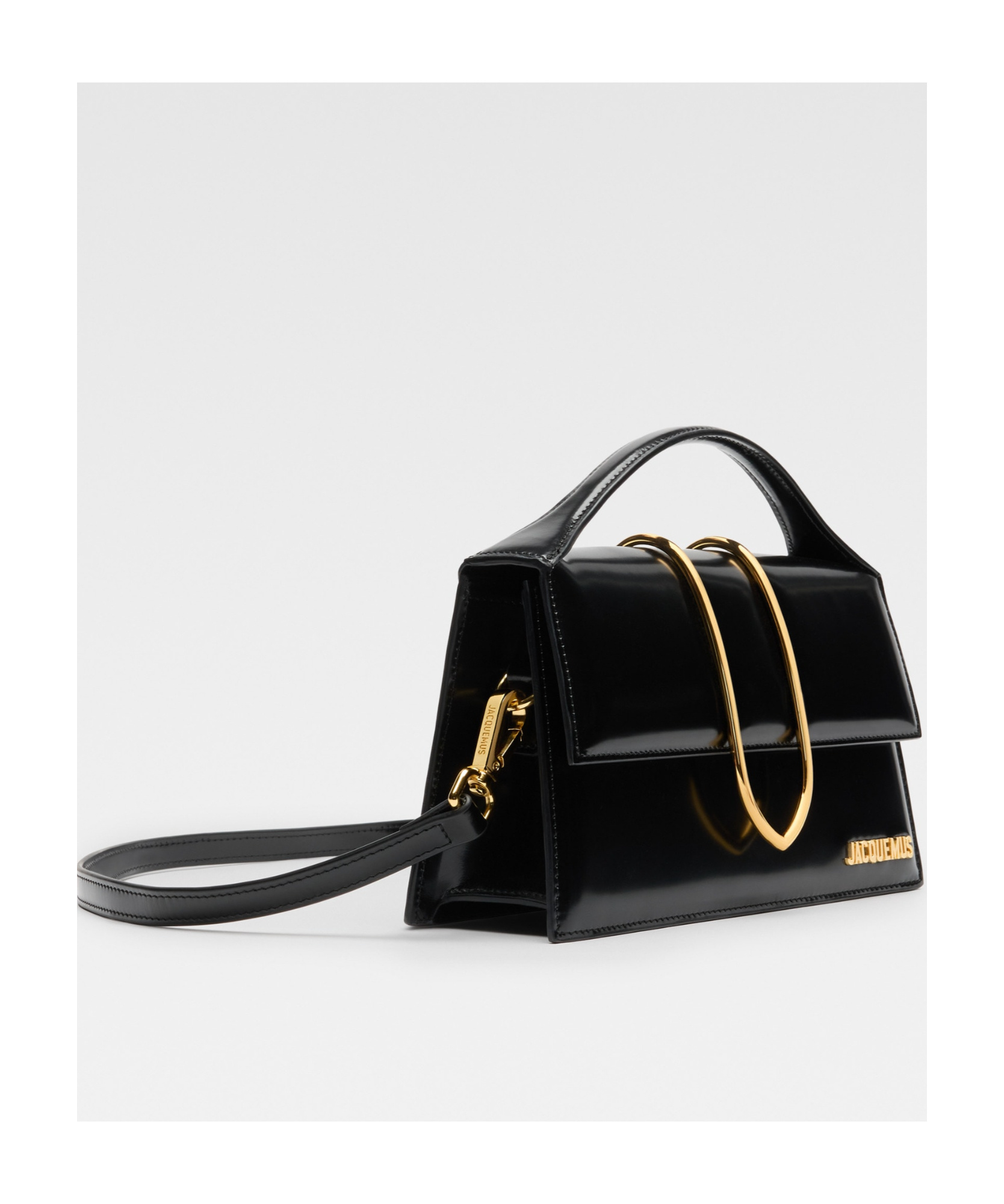 Jacquemus Cross-body Metal Flap Bag In Black
