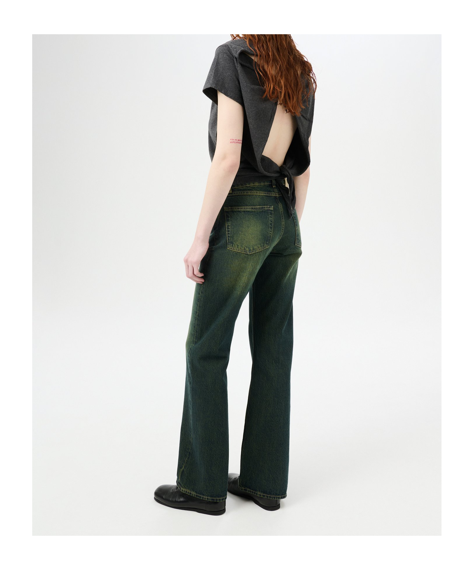 Our Legacy Women S Boot Cut Jeans Malibu Sand Wash In Green