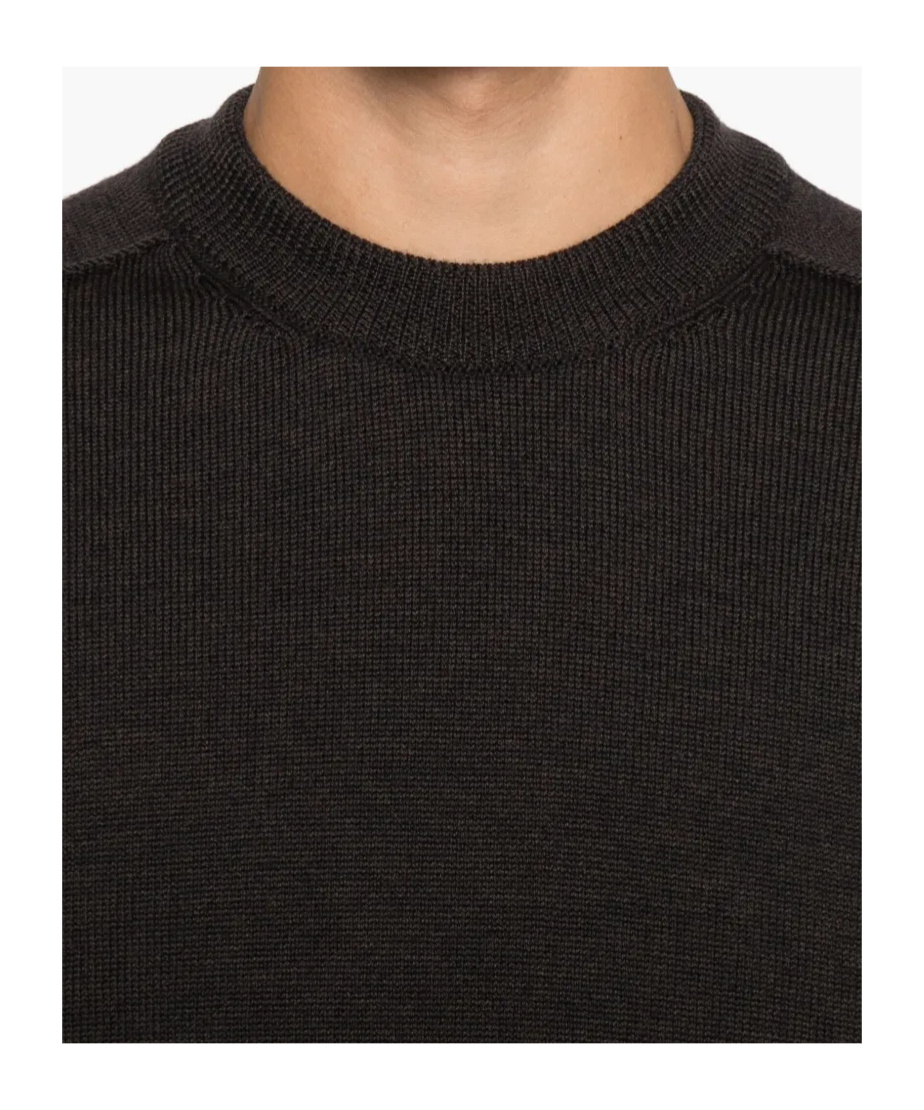 Studio Nicholson Round-neck Wool Sweater In Black